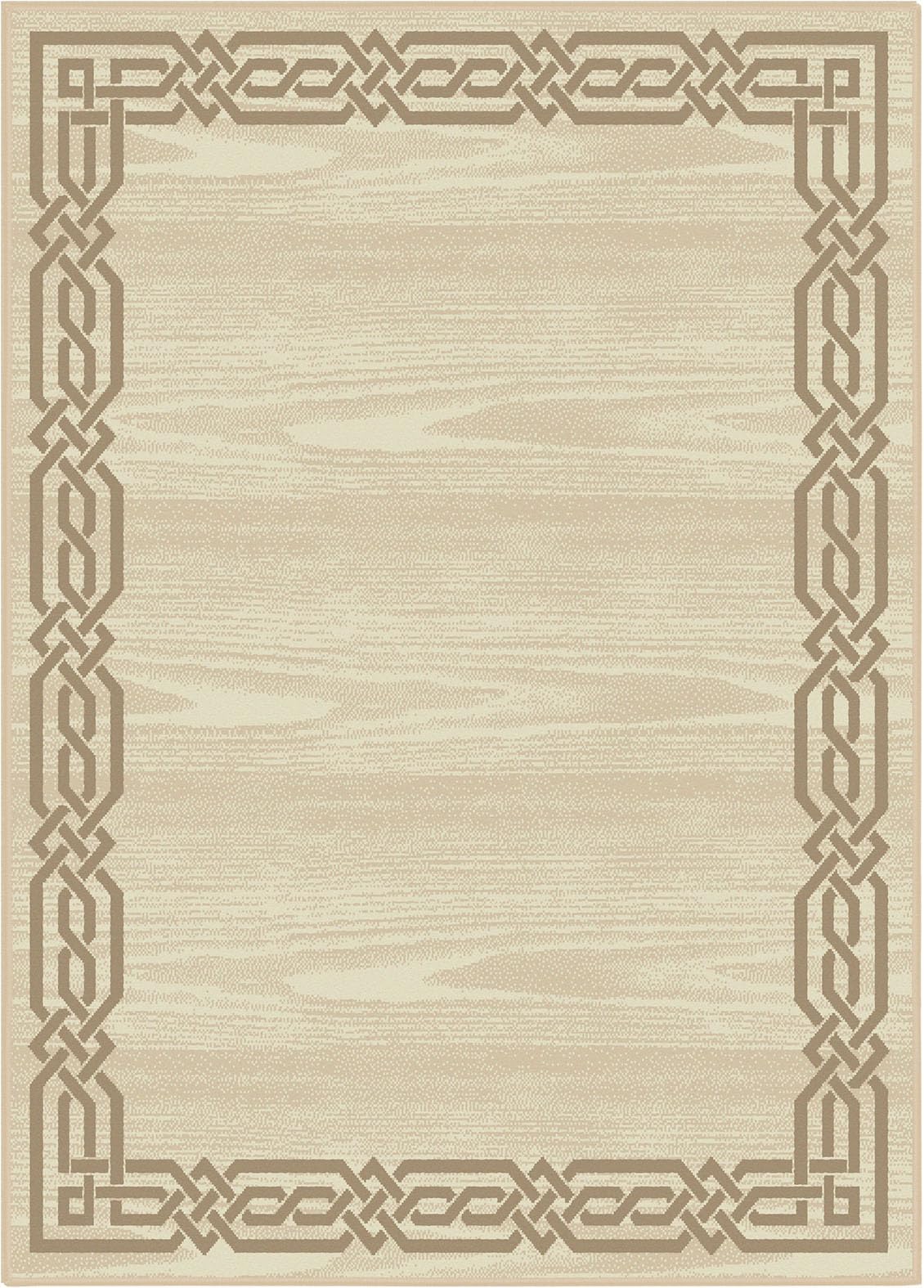 SrS Rugs® Luna Collection, Living Room Rugs, Hallway Runners, with Soft Smooth 8mm Pile. Contemporary Designs. Multi Colours, 3 Sizes (Chain Borders Ivory, 80cm x 150cm)