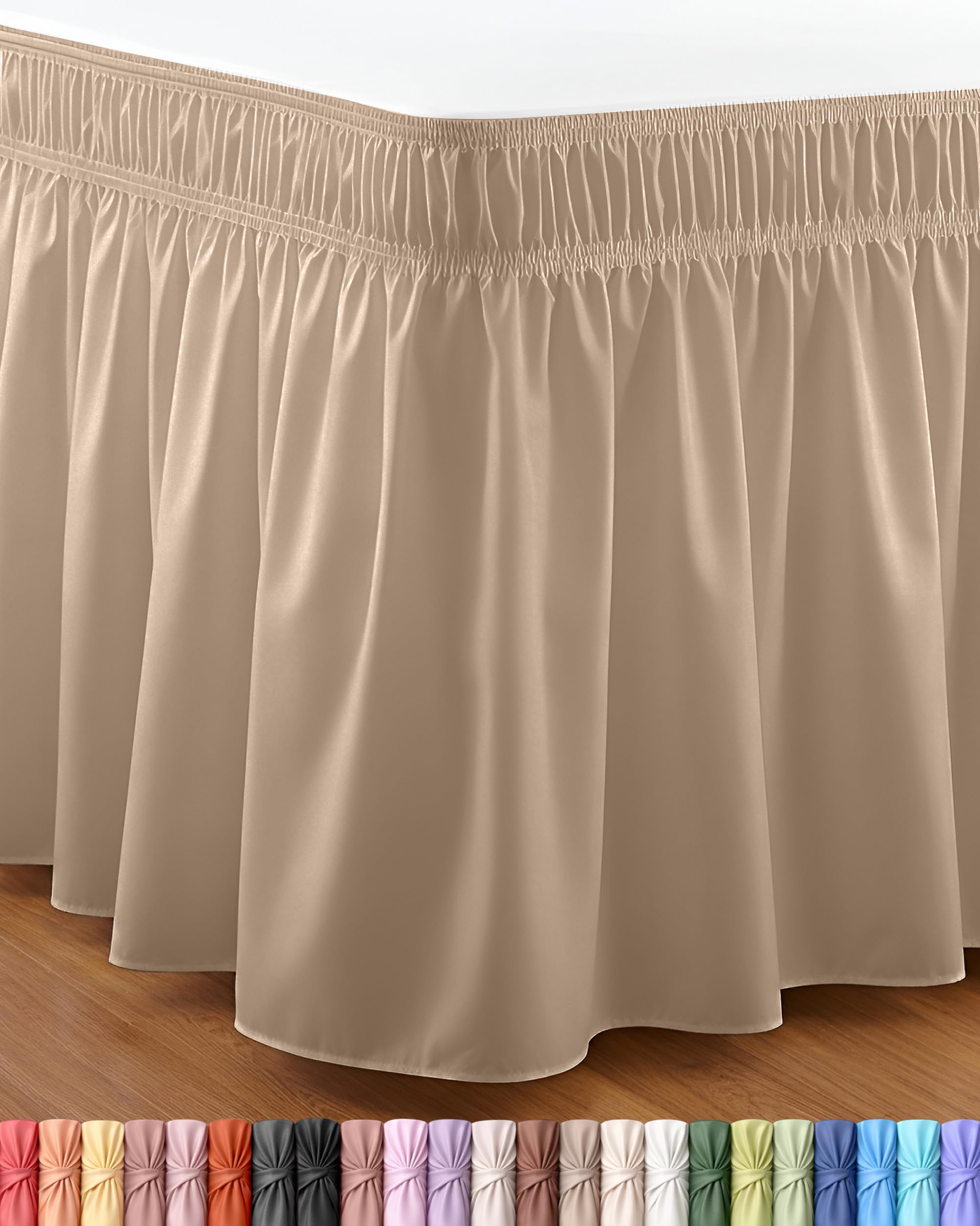 Utopia Bedding Beige Valance Sheet - Double-135X190cm