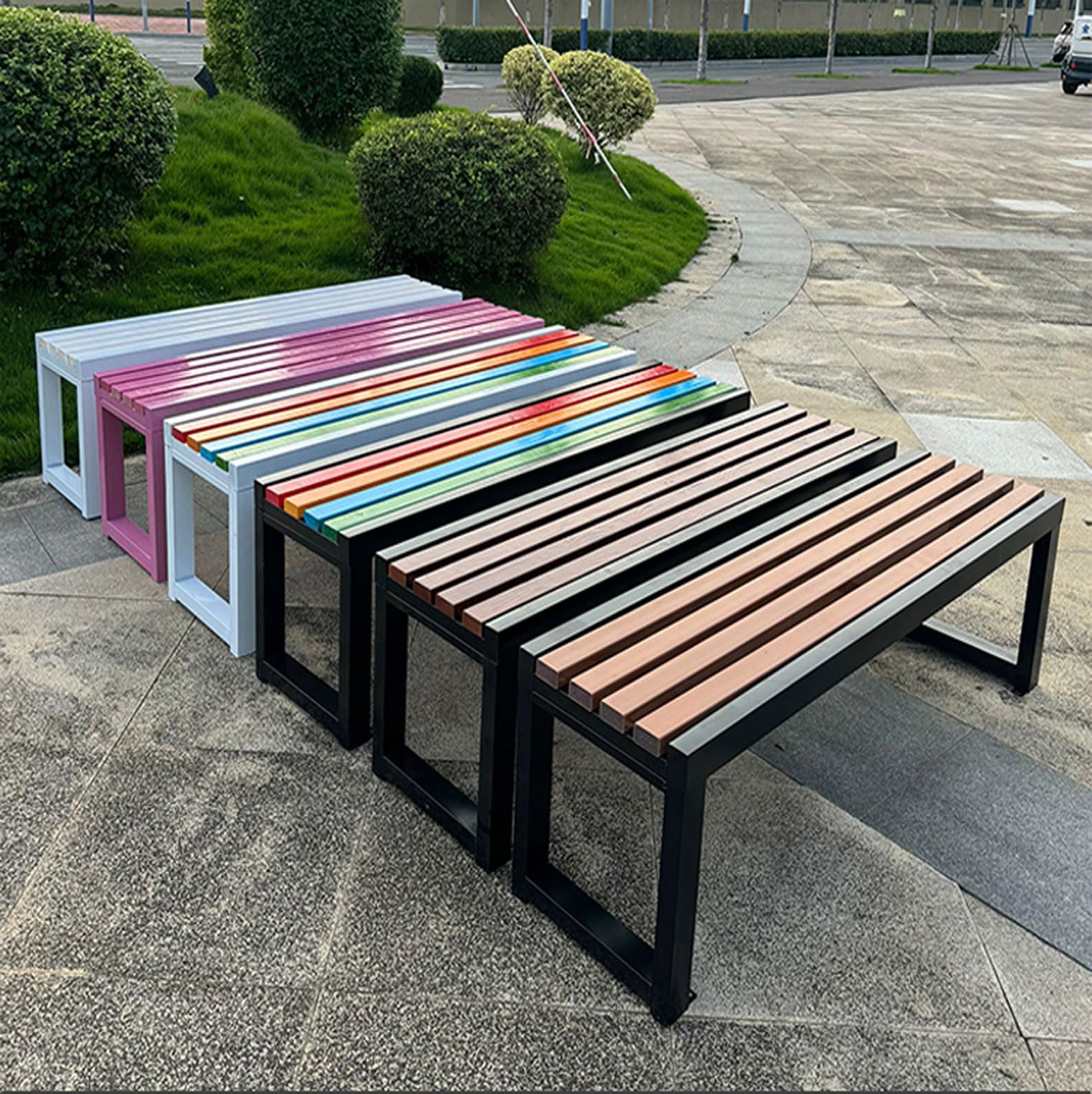 Backless ch Metal e & WeatherResistantSeat Siedzenia na zewnątrz na patio Gars & Par Rozmiar: 150 cm i funkcjonalne