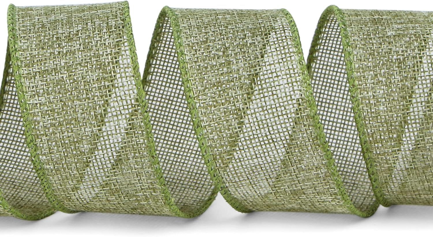 Ribbli Burlap Wired Ribbon,1-1/2 Inch x 10 Yard,Natural,Solid Wired Edge Ribbon for Big Bow,Wreath,Tree Decoration,Outdoor Decoration