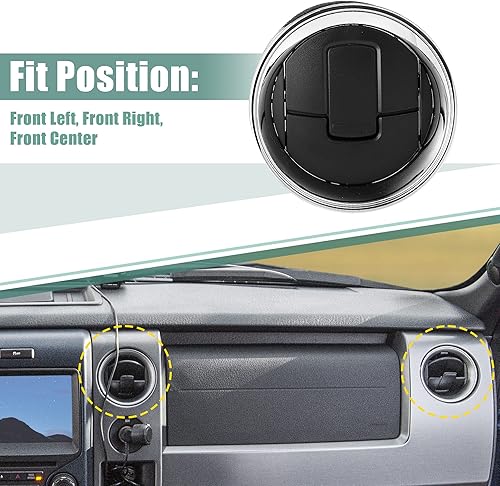 Miniatura 3 de X AUTOHAUX 4 piezas de rejilla de tablero de instrumentos, calentador de CA, rejilla de ventilación de aire AL3Z19893BA, rejilla de conducto de