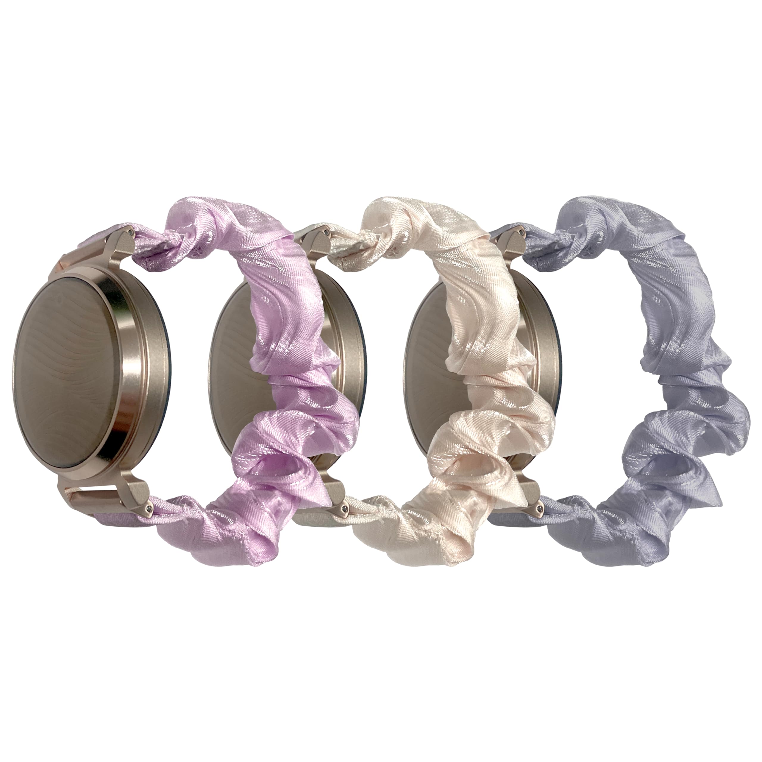 EANWireless Compatible for Garmin Lily 2 Watch Band,14mm Soft Cloth Elastic Scrunchie Watch Band With Rose Gold Quick Release Ear Women Replacement