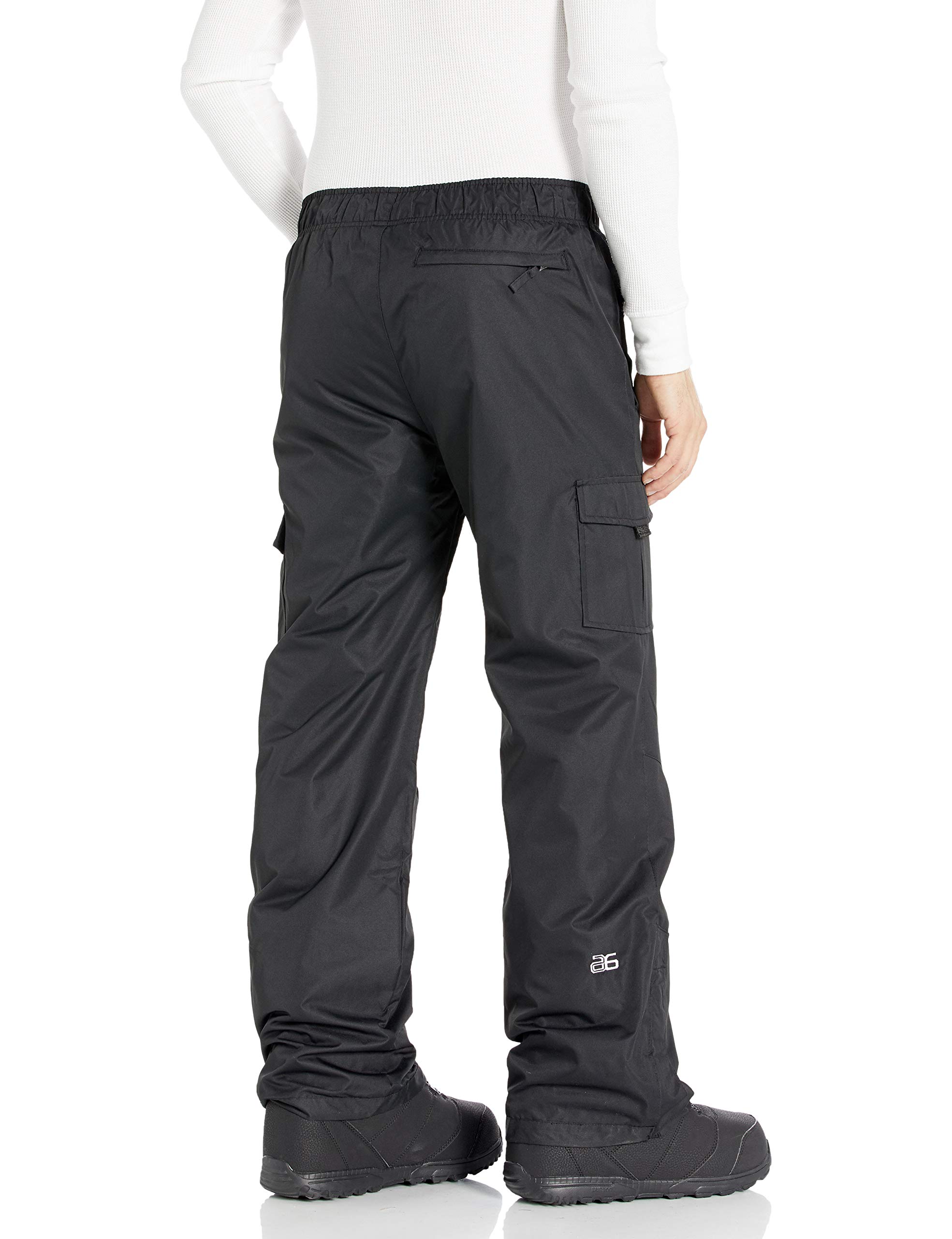 Arctix Men's Sentinel Pull Over Fleece-Lined Cargo Snow Pants, Black, Large/32