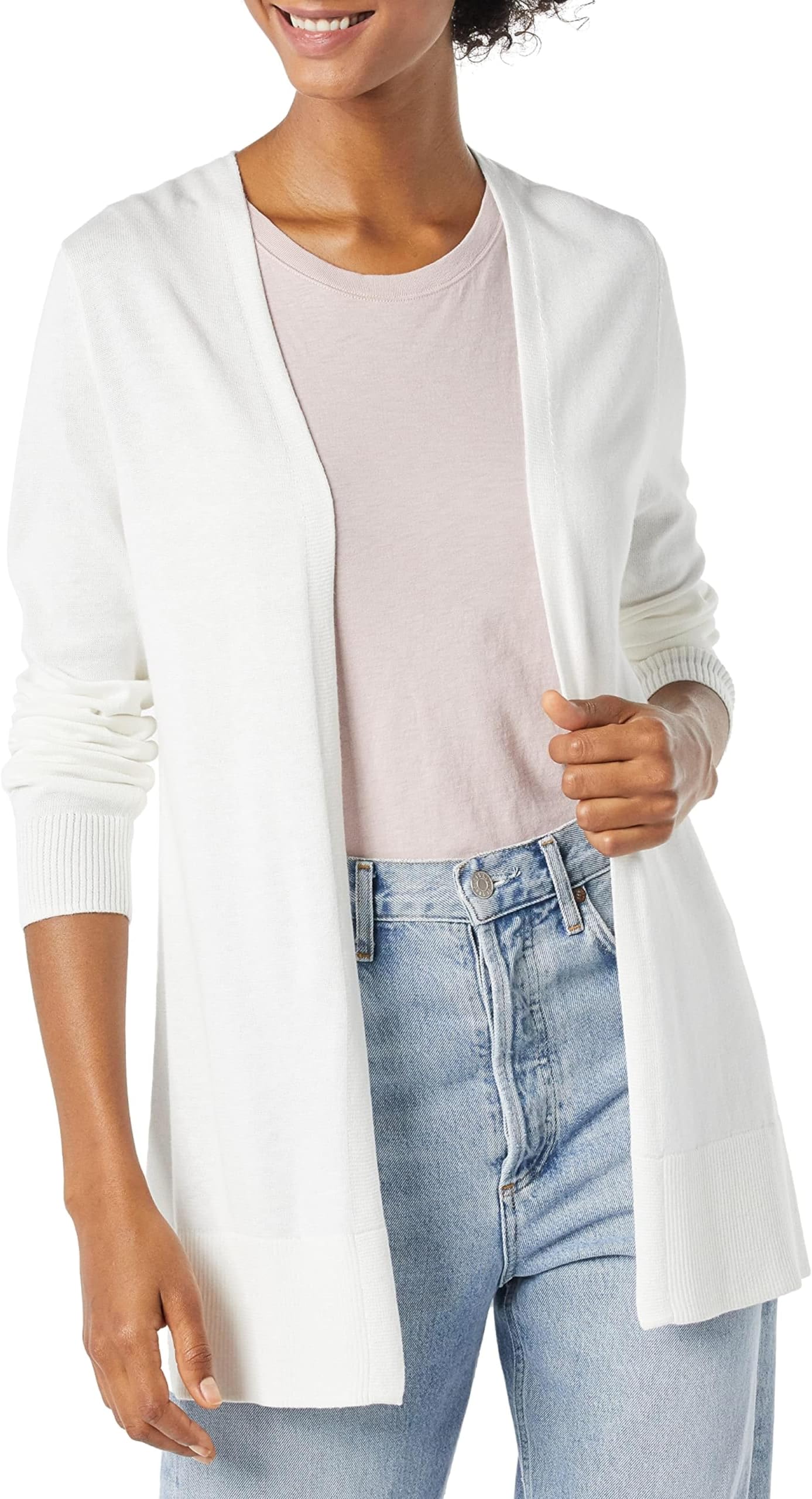Amazon EssentialsWomen's Lightweight Open-Front Cardigan Sweater (Available in Plus Size)