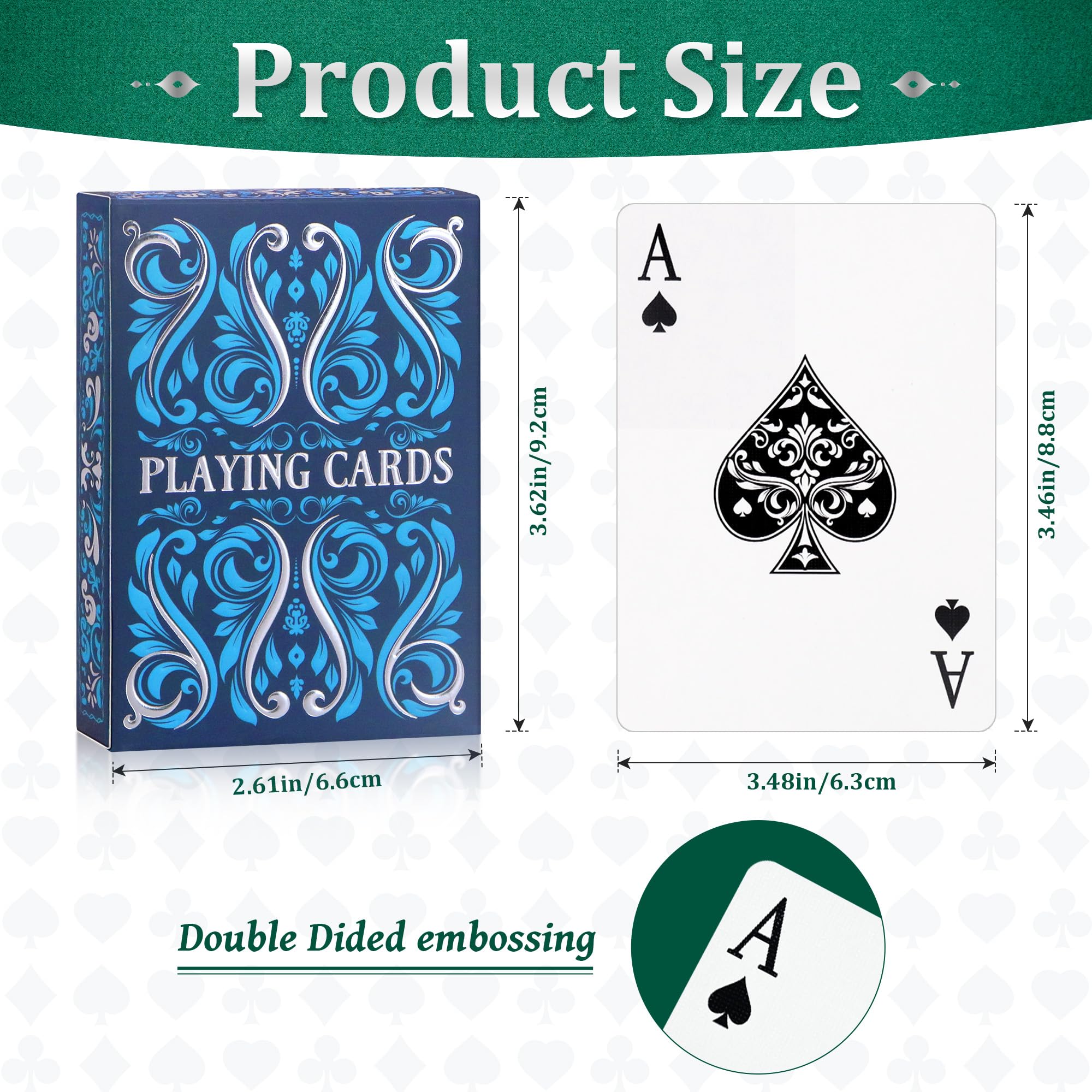 Aomaic Playing Cards 2 Pack Standard Index Playing Card Premium Poker Set Card Games for Adults Deck of Playing Cards for Travel Camping Family Games Night Party Games - Image 2