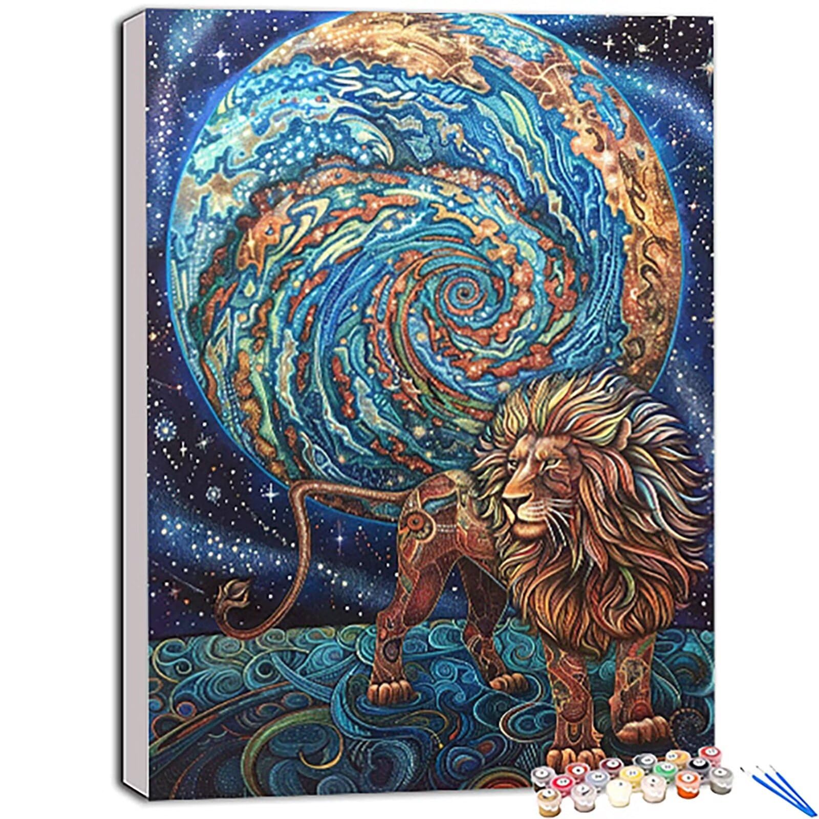 数字油絵 ライオン 動物 数字キット塗り絵 手塗り 人気 DIY絵 デジタル油絵 数字キットによる絵画 数字キットでペイント Pai 数字油絵 ライオン  動物ペイントバイナンバー DIY 大人 初心者向け デジタル油絵 数字塗り絵 キット 手塗り 数字キットによる絵 DIY 地図 数字 ..., image size:1600x1600