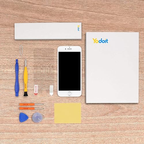 Miniatura 6 de Yodoit Reemplazo de pantalla blanca para iPhone 7 con botón de inicio, cámara frontal, altavoz de oído, pantalla LCD de montaje completo