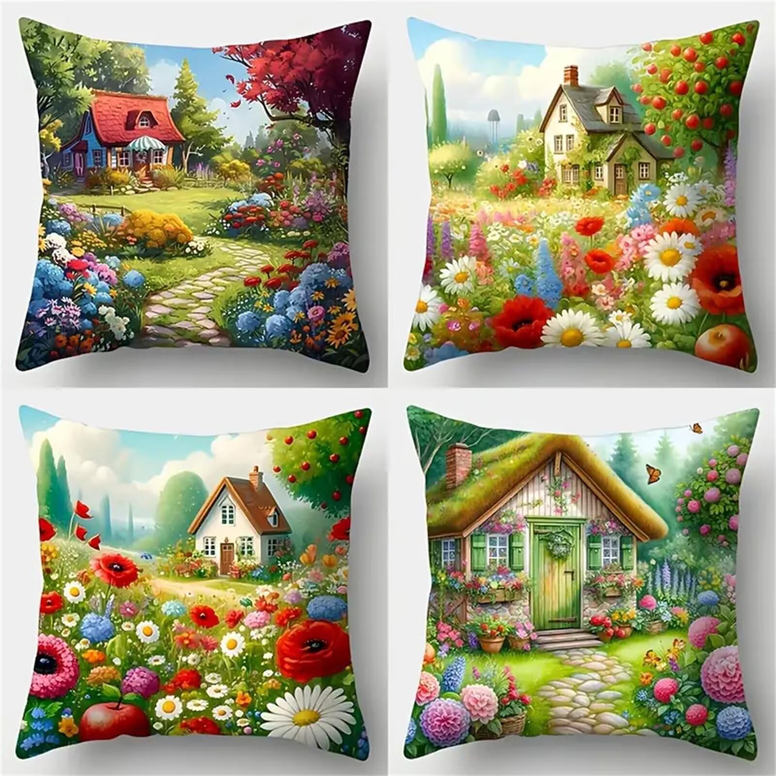 Housse de coussin en velours doux 30x30 cm avec fermeture éclair invisible haut de gamme