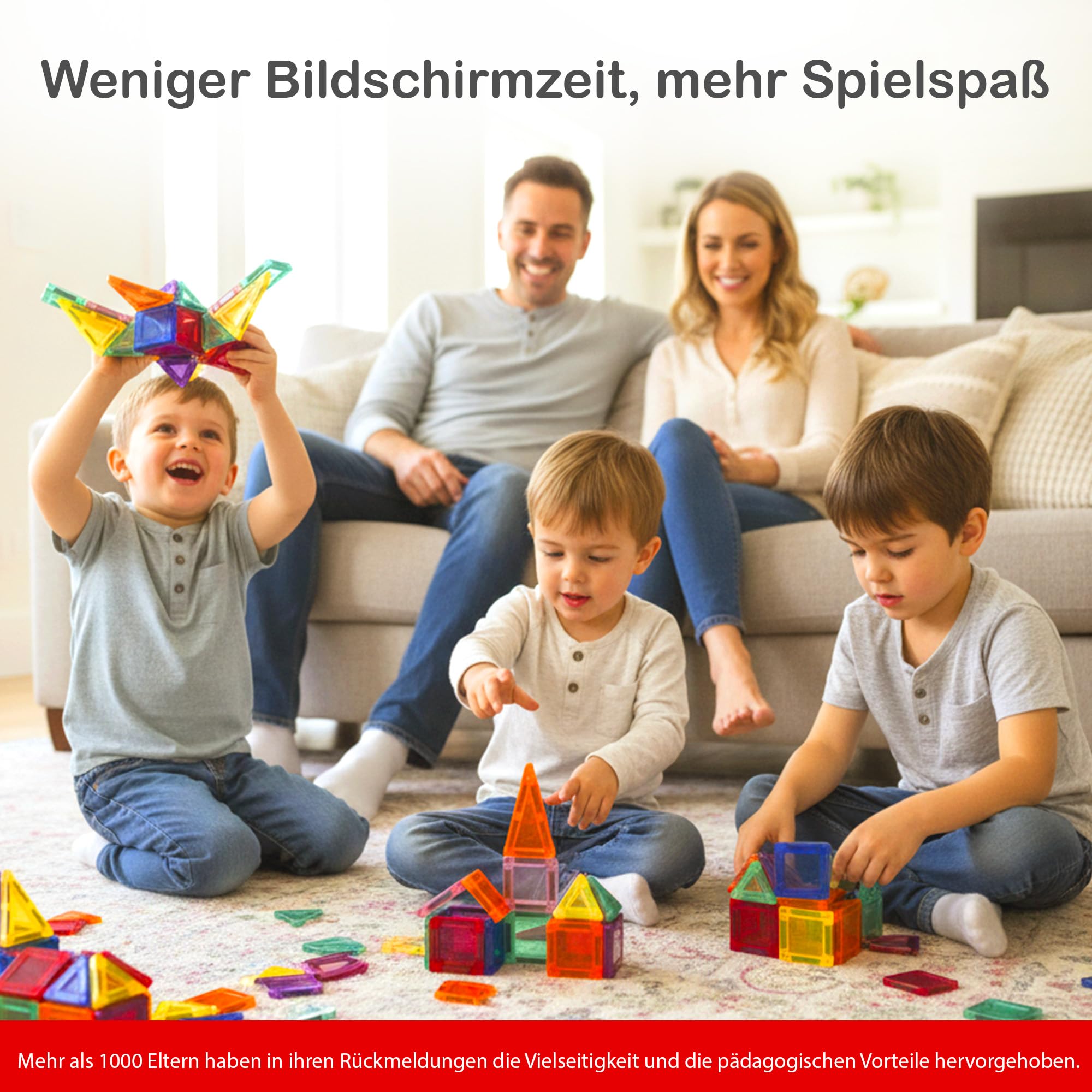 Magnetische Bausteine – Mini Reiseset mit 36 Teilen für Kinder ab 3 bis 8 Jahren, Umweltfreundlich & Montessori-Spielzeug inspiriert, Pädagogisches Magnetspiel für Reisen, Autofahrt & Flugzeug