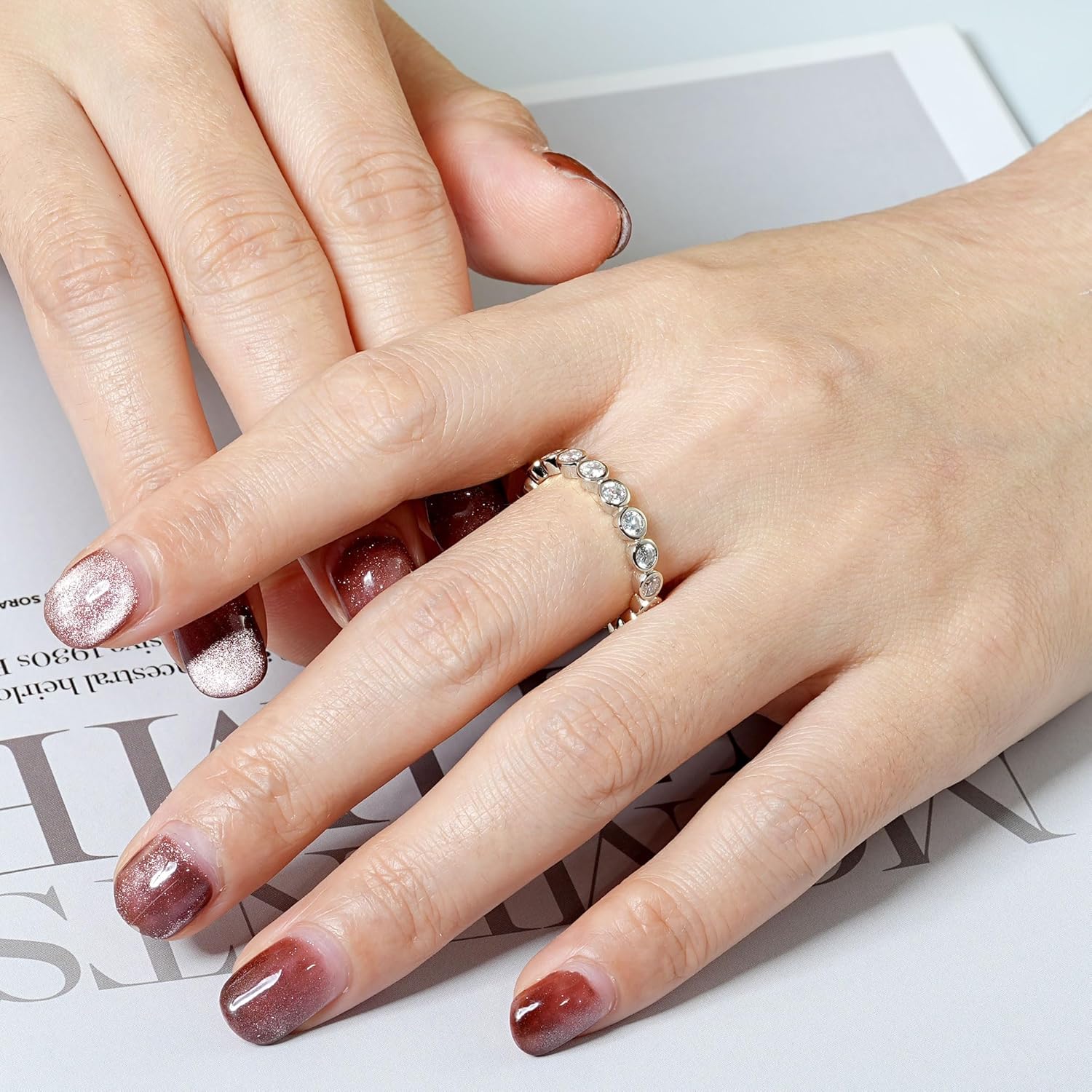 3mm Full Moissanite Eternity Ring, 1.6cttw D Color 925 Sterling Silver Bezel Setting Stackable Wedding Band Anniversary Ring for Women Jewelry Gifts - Image 7