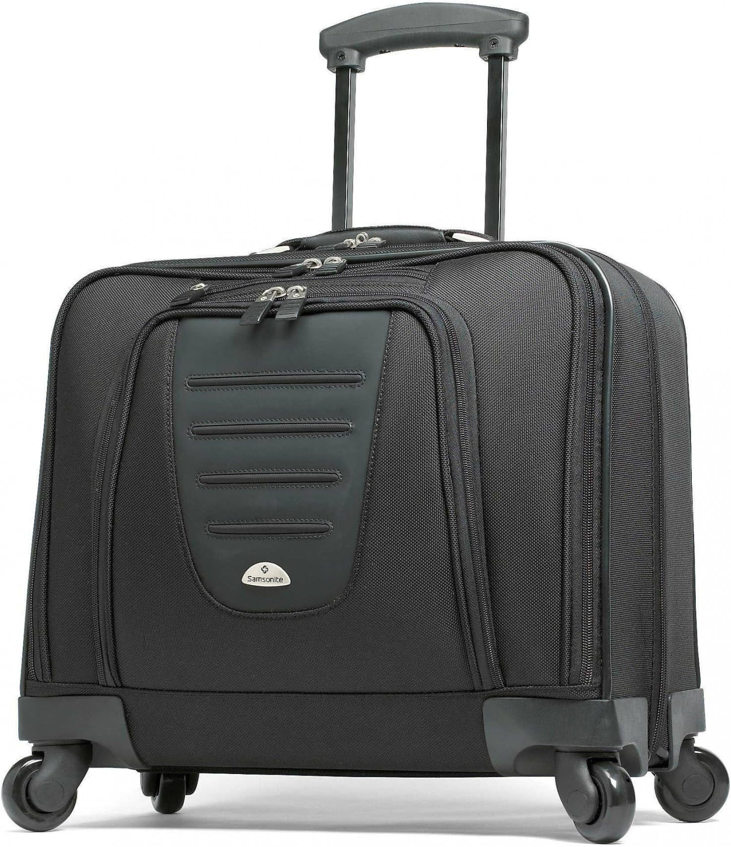 Samsonite Spinner Mobile Office in Wheeled Laptop Briefcase in telescoping handle, Black