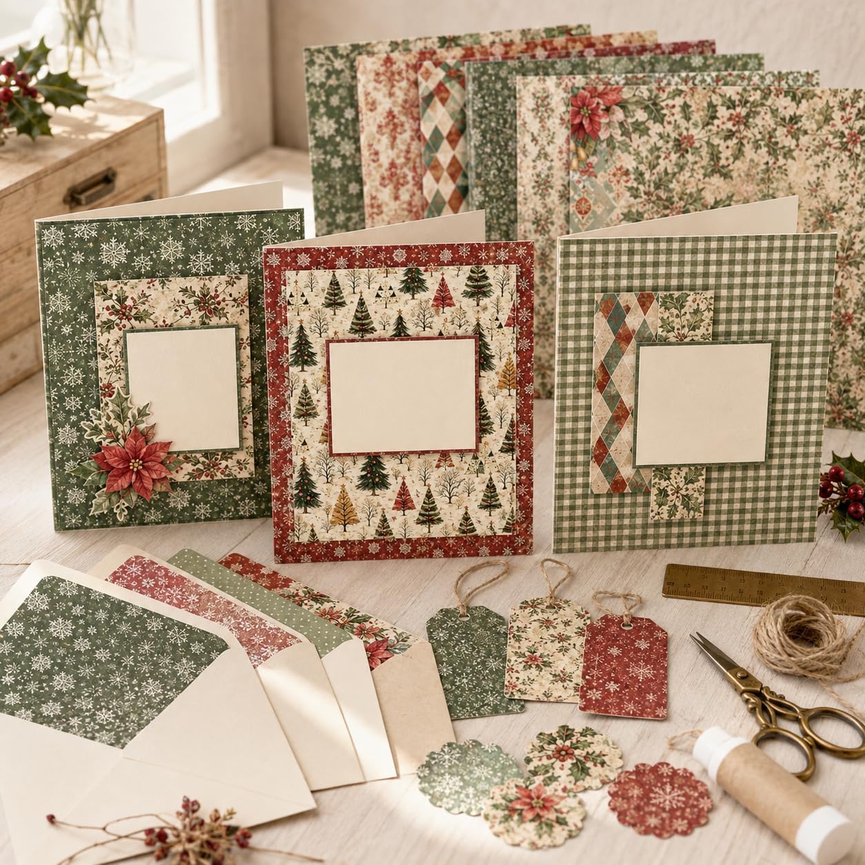 Christmas Scrapbook Paper 12x12 Inch Double-Sided Pattern Craft Paper