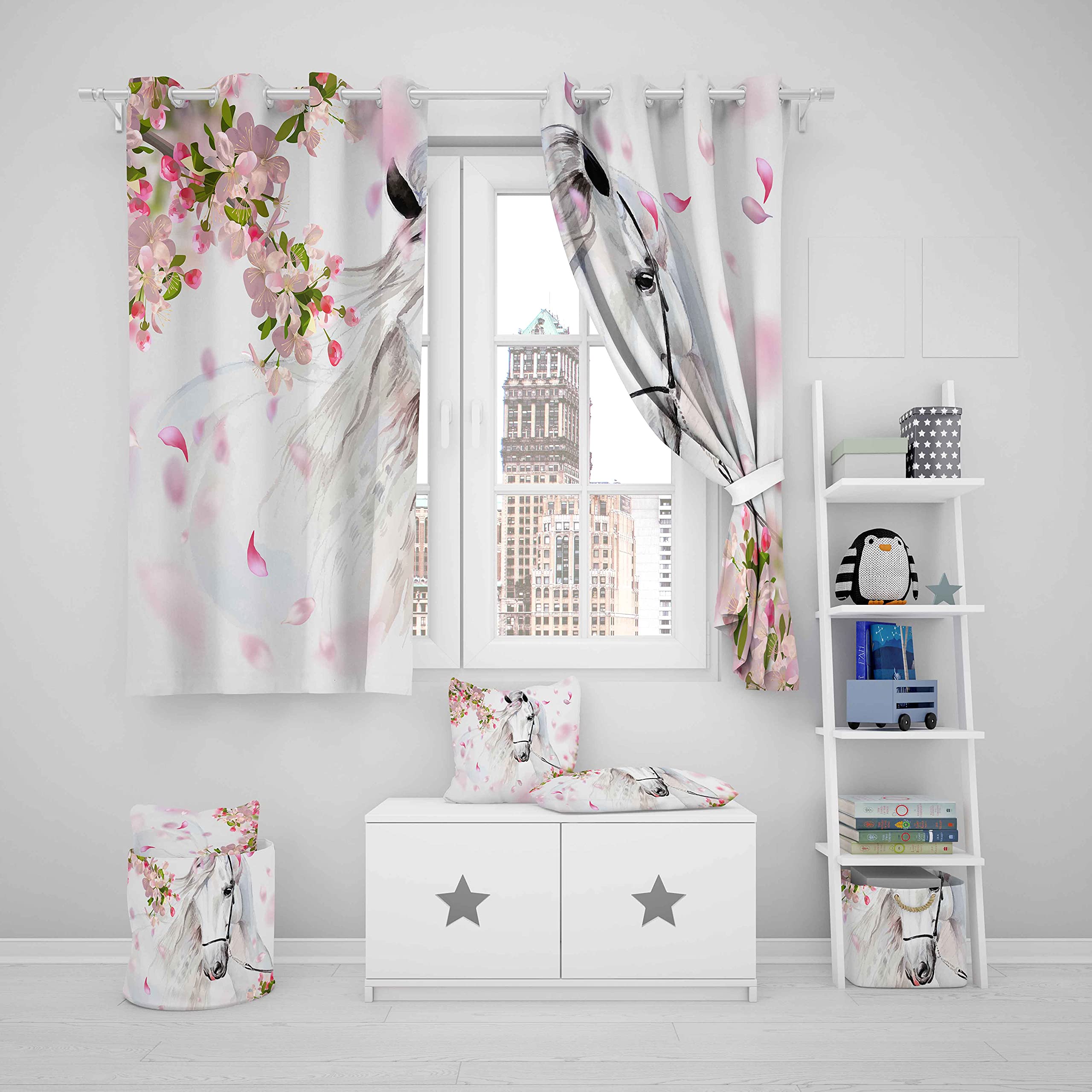 Cortinas 3D De Caballos Al Galope, Cortinas De Ventana Para Niños, Para  Dormitorio, Sala De Estar,, image size:2560x2560