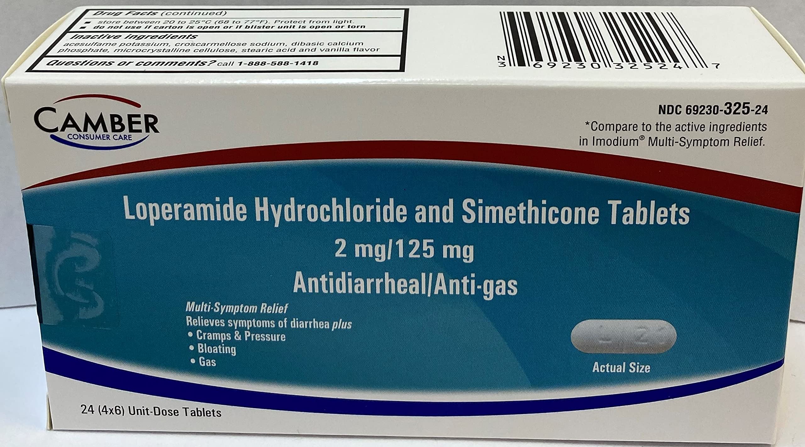 Camber Consumer Care Loperamide Hydrochloride And Simethicone Multi 