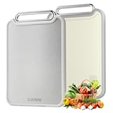 Stainless Steel Cutting Board Double Sided Steel Food Grade PP&comma; Large Chopping Board for Meat and Kitchen&comma; Non-Slip 16 × 11