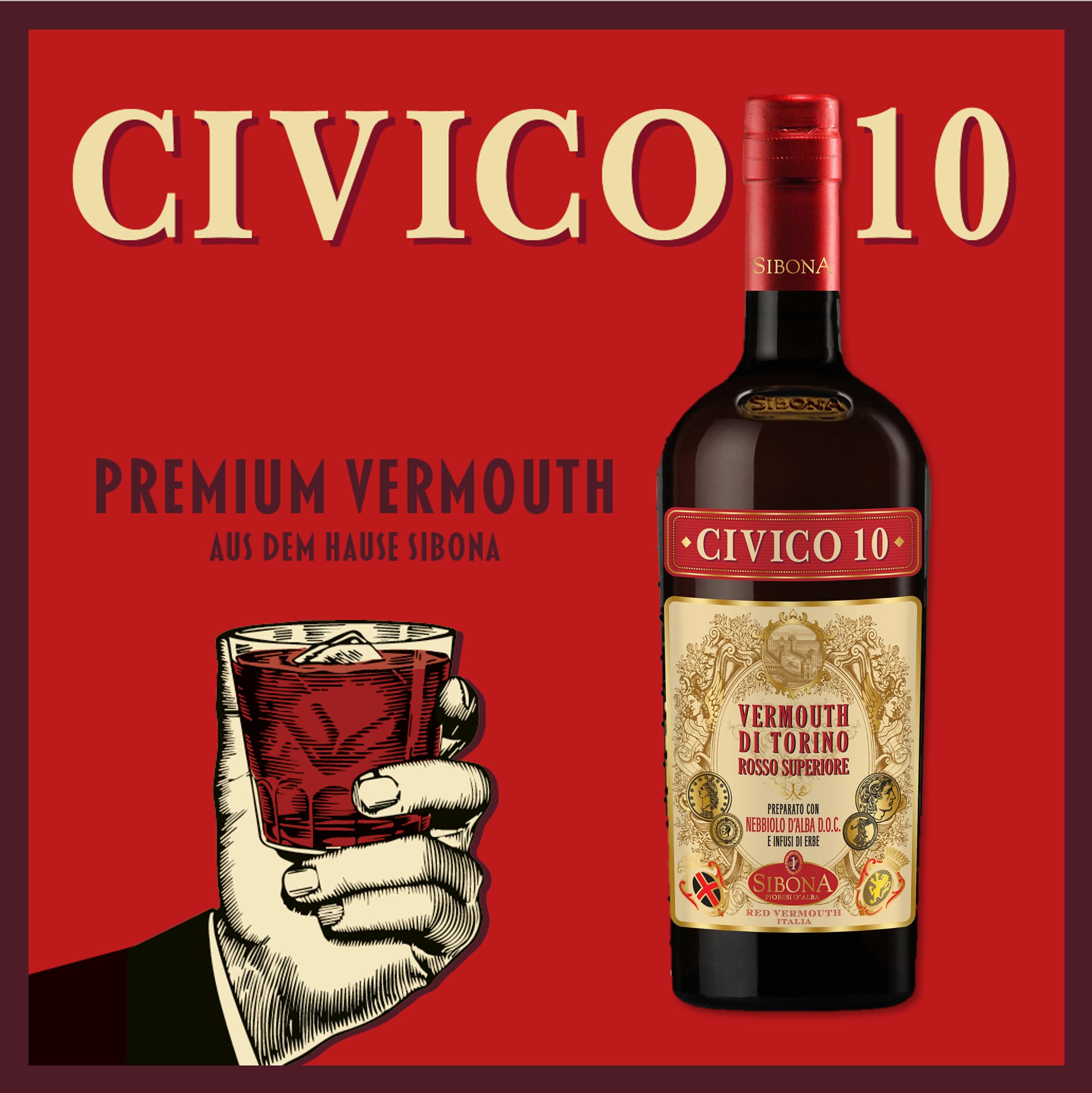 Civico 10 Vermouth Di Torino Rosso Superiore 18% Vol. 0,75l