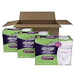 Always Discreet Incontinence & Postpartum Underwear for Women, Disposable, Maximum Absorbency, Large, 51 Count