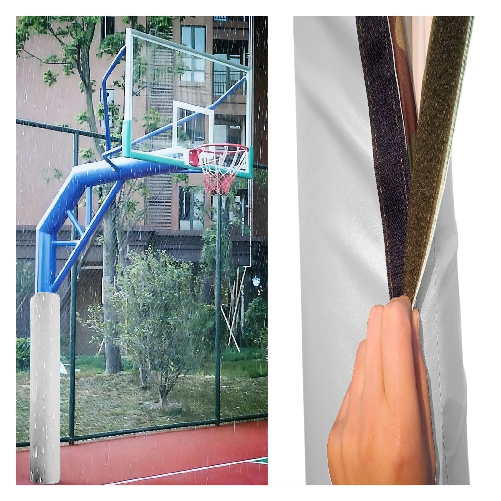 Imbottitura spessa in schiuma per bastoni da basket, protezione durevole contro gli urti per sport all'aria aperta, protezione di sicurezza resistente alle intemperie per bastoncini da basket