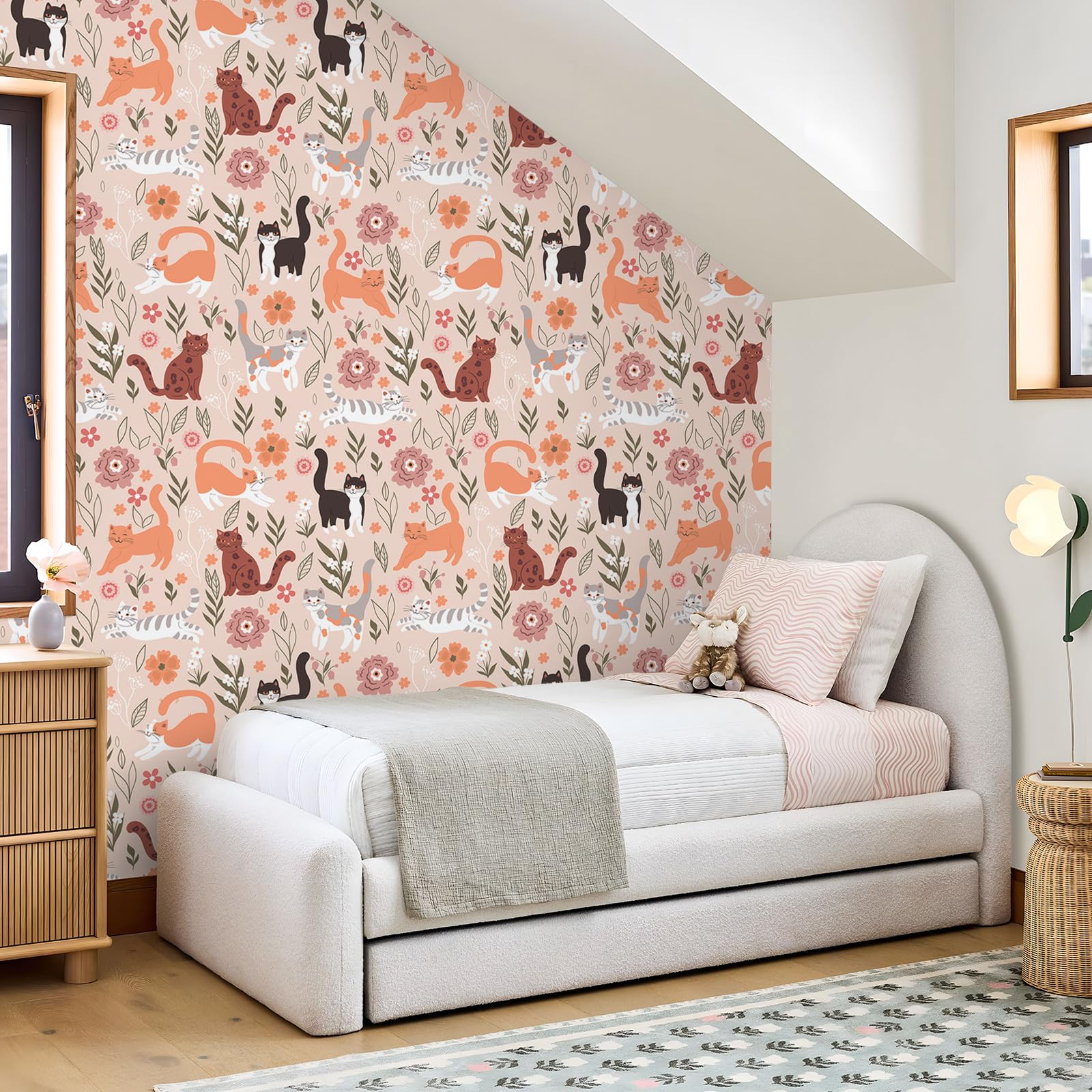 Papier peint adhésif mural chaton mignon pour relooker une salle de jeux