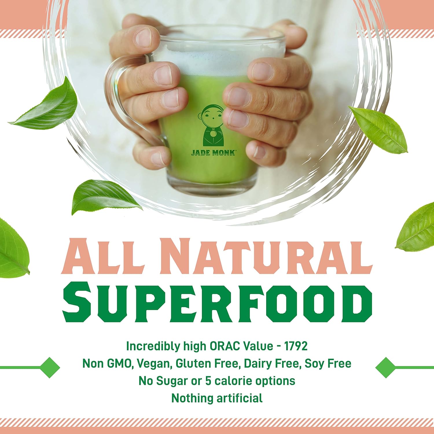 Matcha Green Tea Powder Packets – Palau Peach 30 Pack, All Natural, Non GMO, Energy, Immunity, Brain Function, Mood and Metabolism