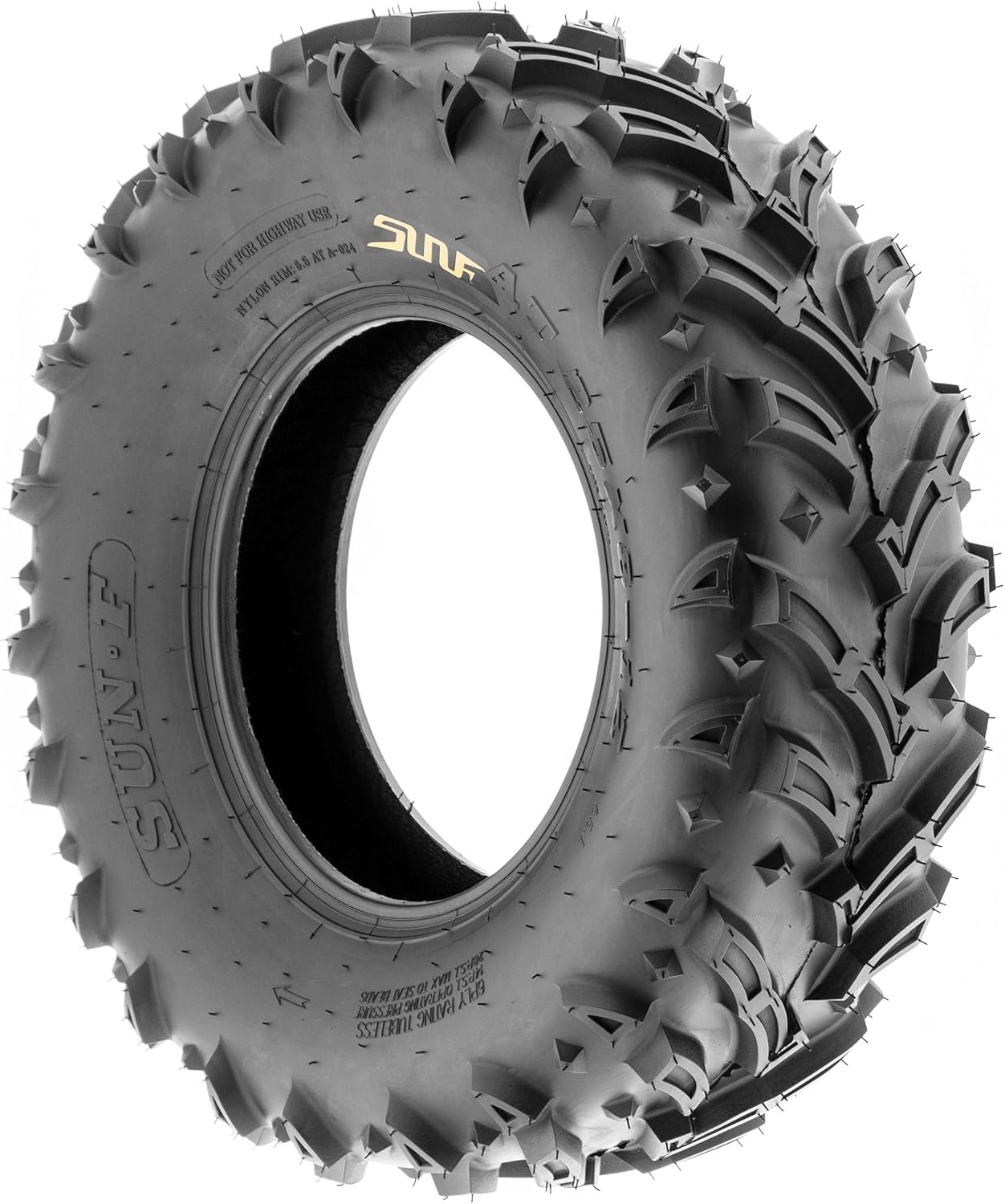 SunF ATV Tires 25x8-12 25x8x12 Dirt Mud Muddy 6 PR Tubeless - A024-1