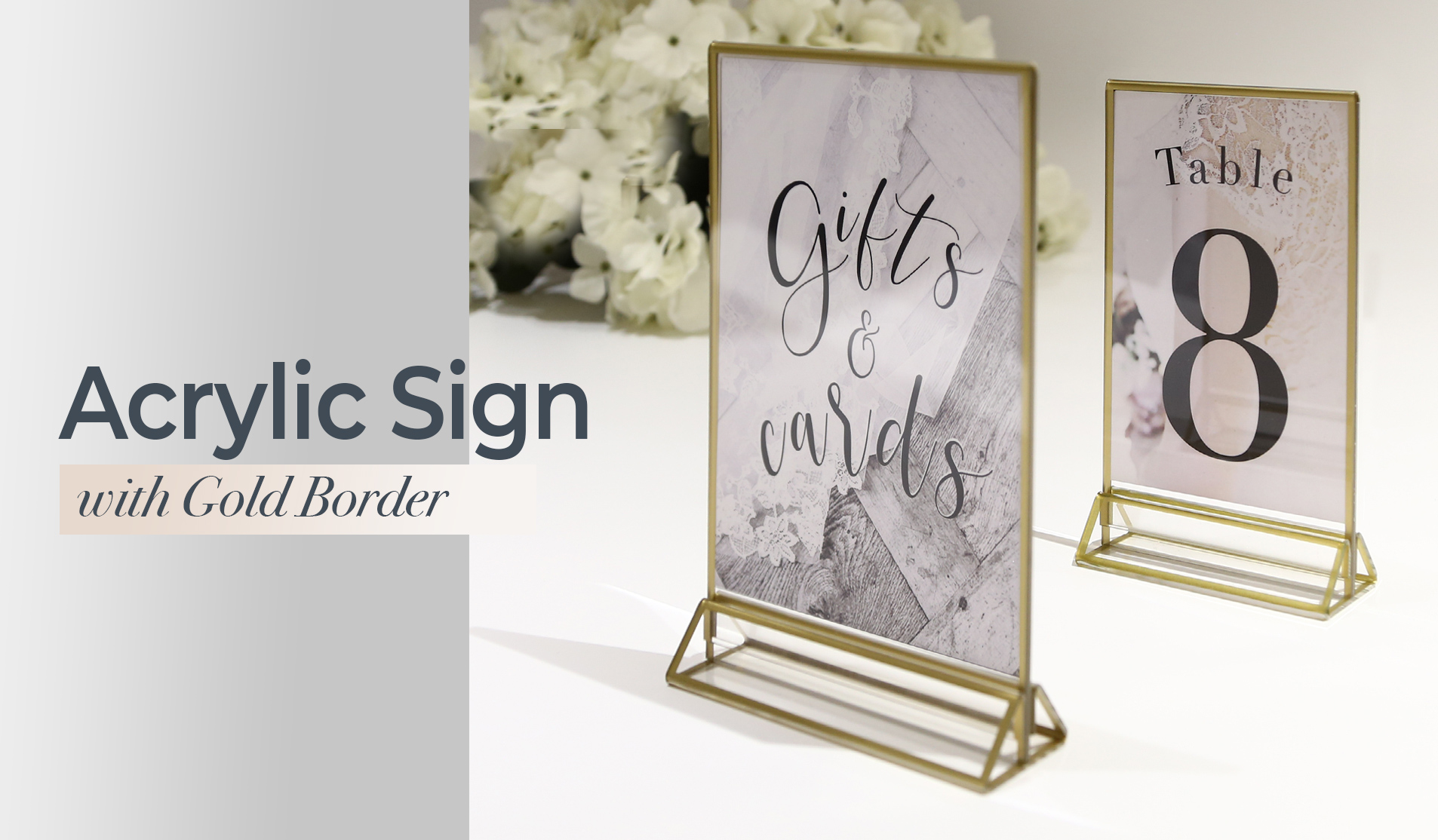 12 Pack Acrylic Sign Holder 8.5 X 11, L/T Shape Double Sided Wood Picture Frame Stand Up Table Top Sign Holders, Clear Display Stand Menu Flyer Holder For Wedding Party (Provide