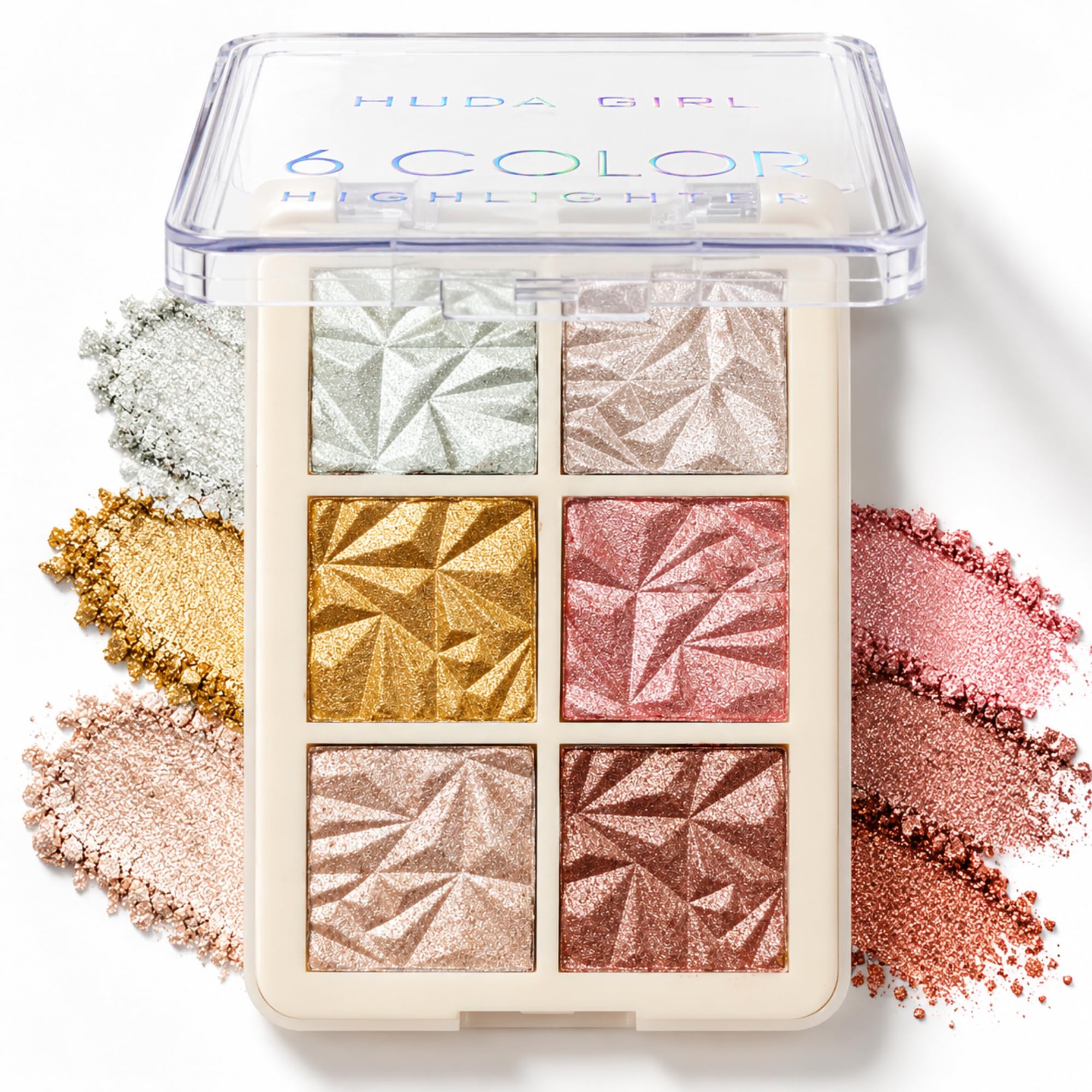 Highlighter Makeup Palette – 6 Shimmer Shades, Cool to Warm, 12g | Face & Body Illuminator | Buildable Pearl-to-Bronze Glow | All Skin Tones | Slim Travel Compact | For Women & Girls-image-14