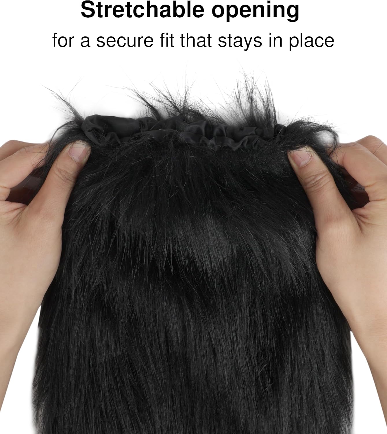 Women's Fluffy Faux Fur Leg Warmers Fuzzy Winter Leg Coverings Boot Accessories for Christmas Halloween Costume - Image 4