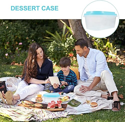 Miniatura 5 de BESTonZON 1 juego de 2 piezas de caja de helado de plástico para postres con tapa, soporte para magdalenas, caja de envoltura de helado,