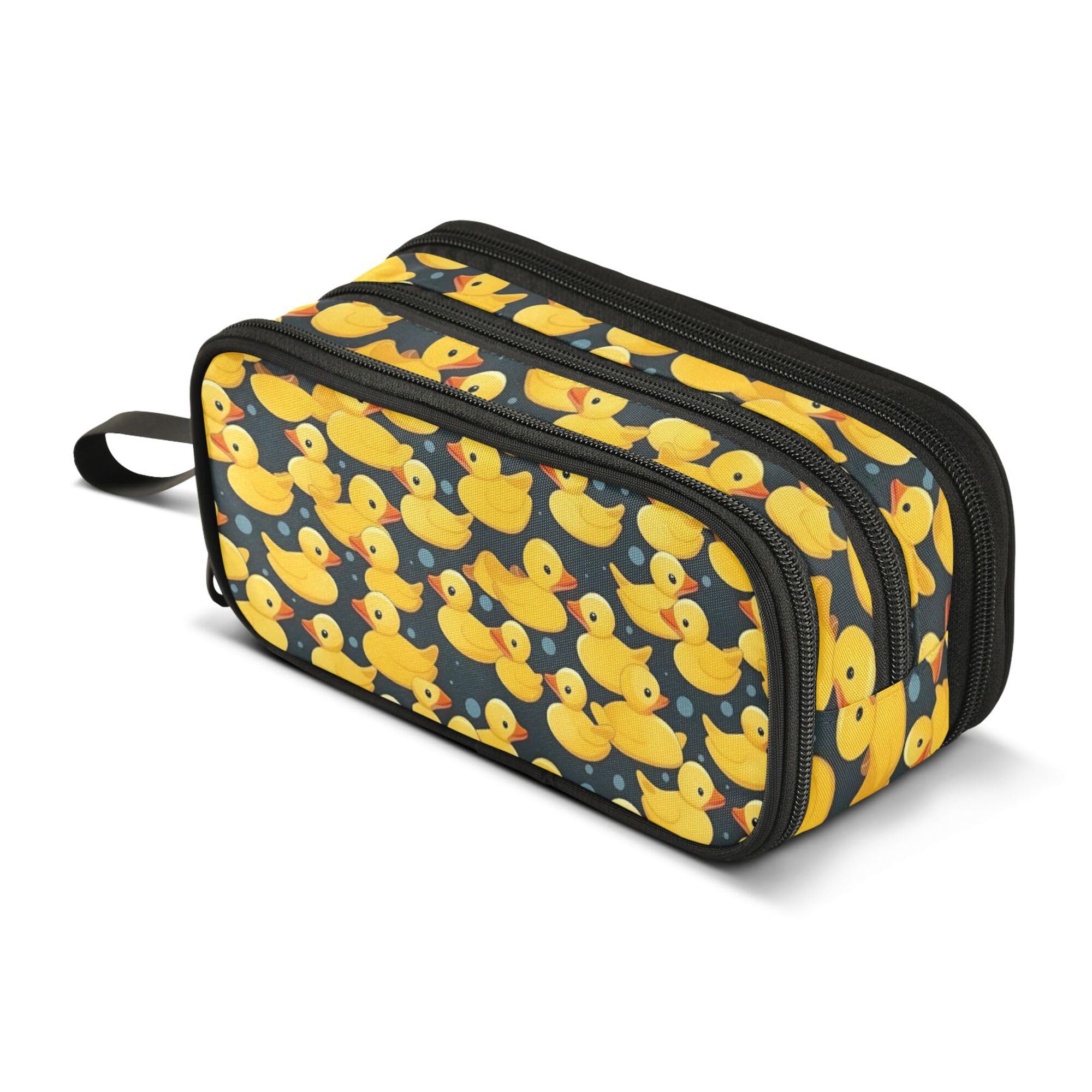 ALAZA Large Pencil Case, Big Capacity Pencil Bag Pen Pouch Holder 3 Compartments,Animal Duck School Office Supplies Stationery Makeup Bag Storage Organizer for Students Girls Boys Women Men — image 1