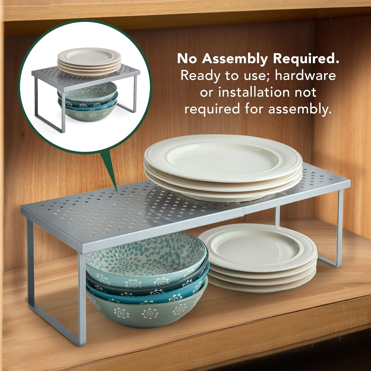 Nifty Expandable Shelf Rack Adjustable- Silver