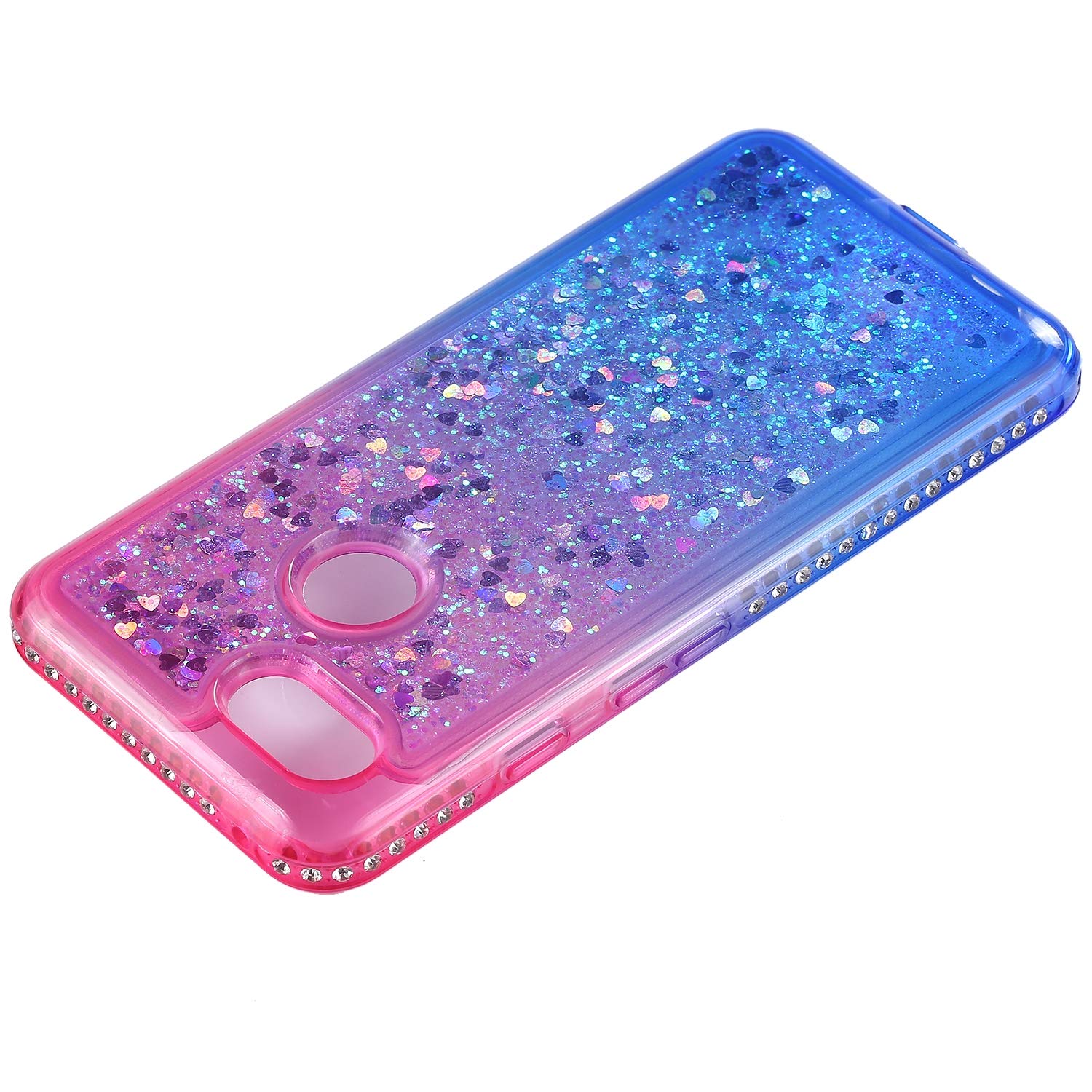 Schutzhülle Für Google Pixel 7 Mit Glitzer & 3D-Blumen – Handgelenkschlaufe, Rosa, Für Damen & Mädchen