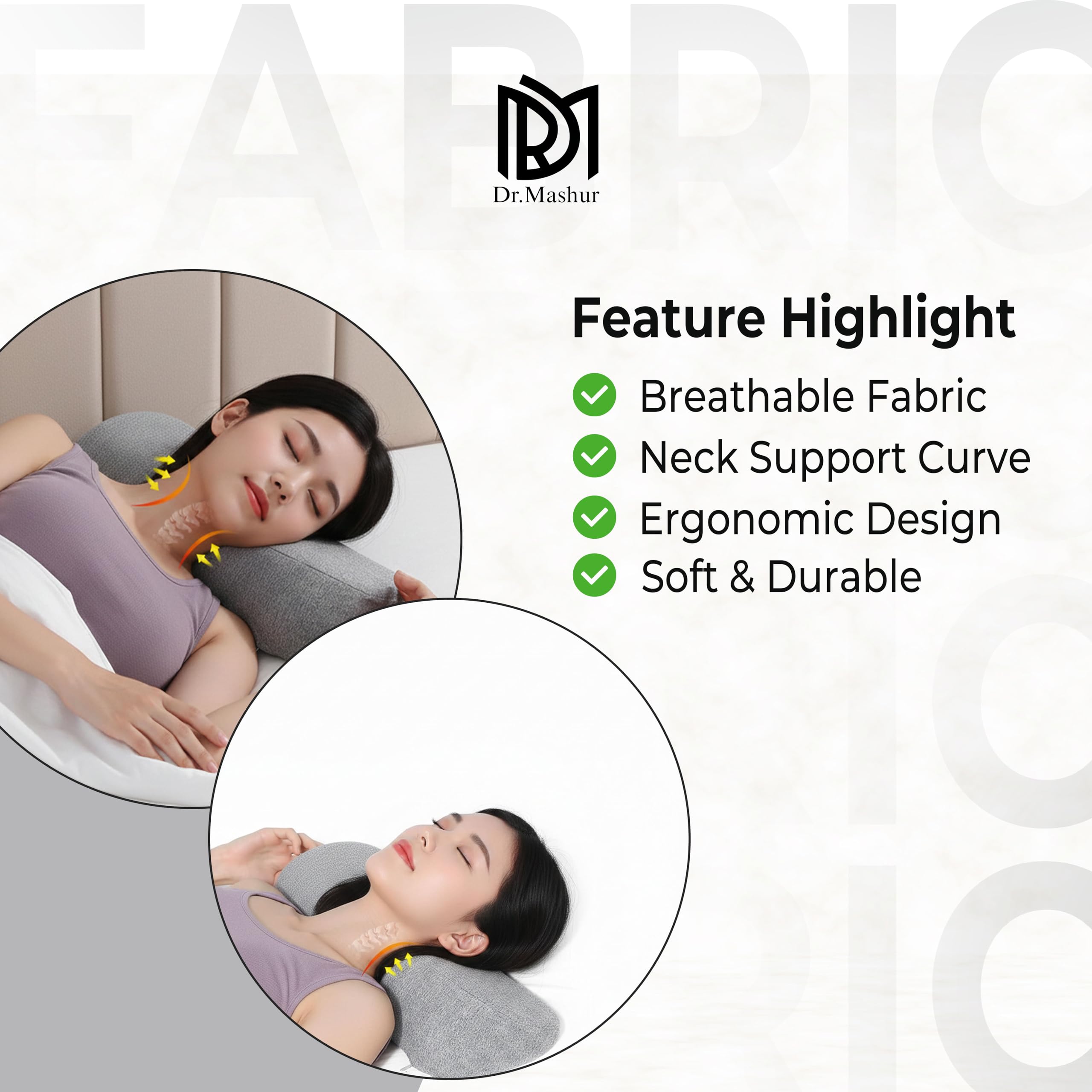Cervical Roll Pillow - Neck Support & Spinal Alignment -4 Cervical Roll Pillow - Neck Support & Spinal Alignment -4