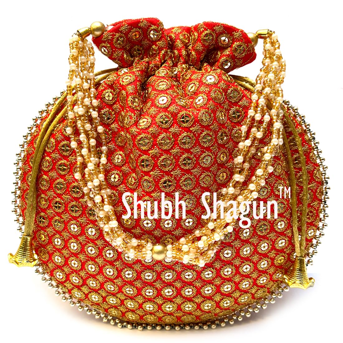 Shubh Shagun Womens Return Gift Potli Bag (Red) (B0D49P6Y7B) Amazon Price History, Amazon Price Tracker