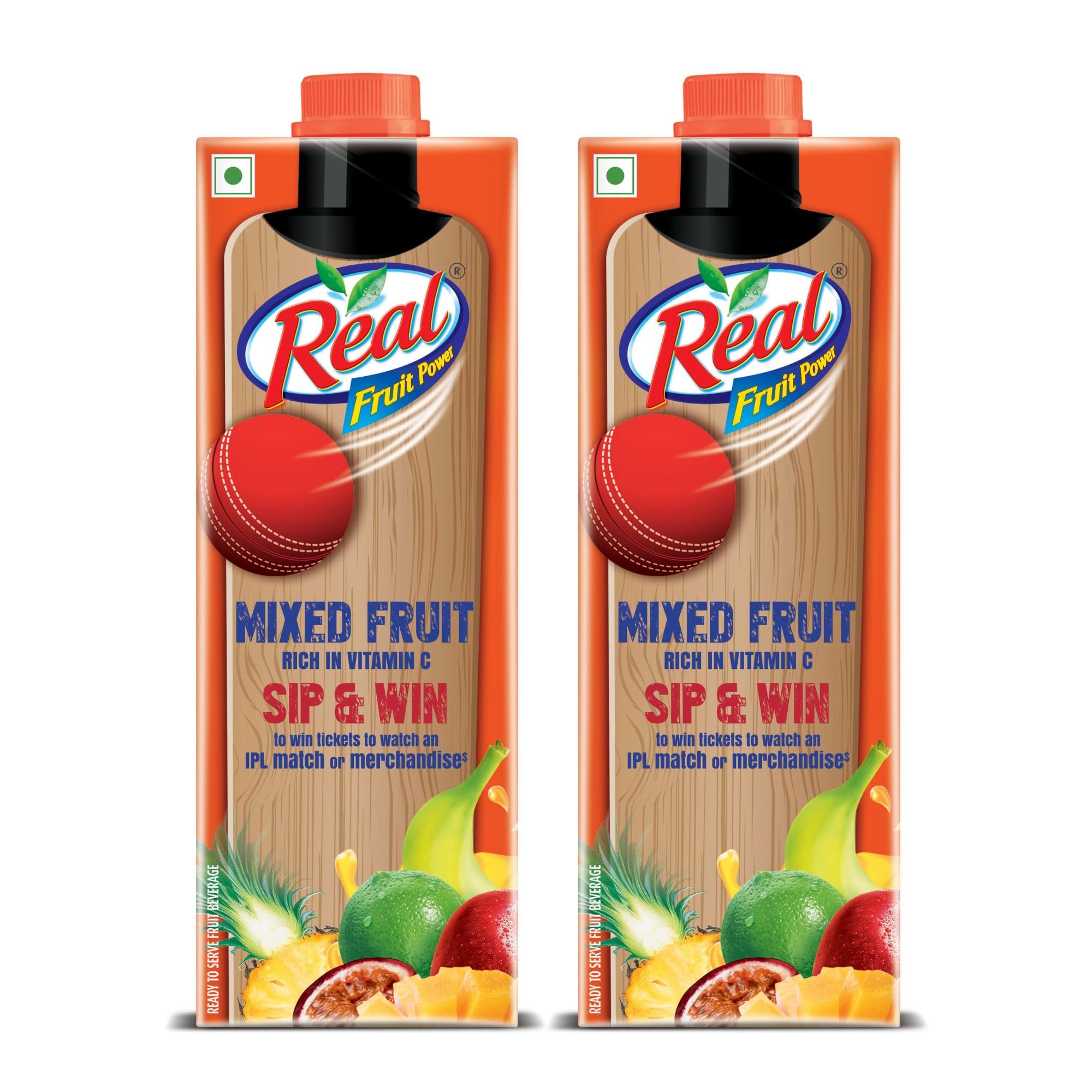 Real Fruit Power, Mixed Fruit, 1L (Pack of 2)