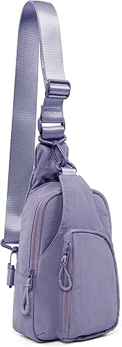 ODODOS Bolso bandolera diario con correas ajustables, bolso cruzado en el pecho, mochila pequeña ligera para viajes casuales y senderismo