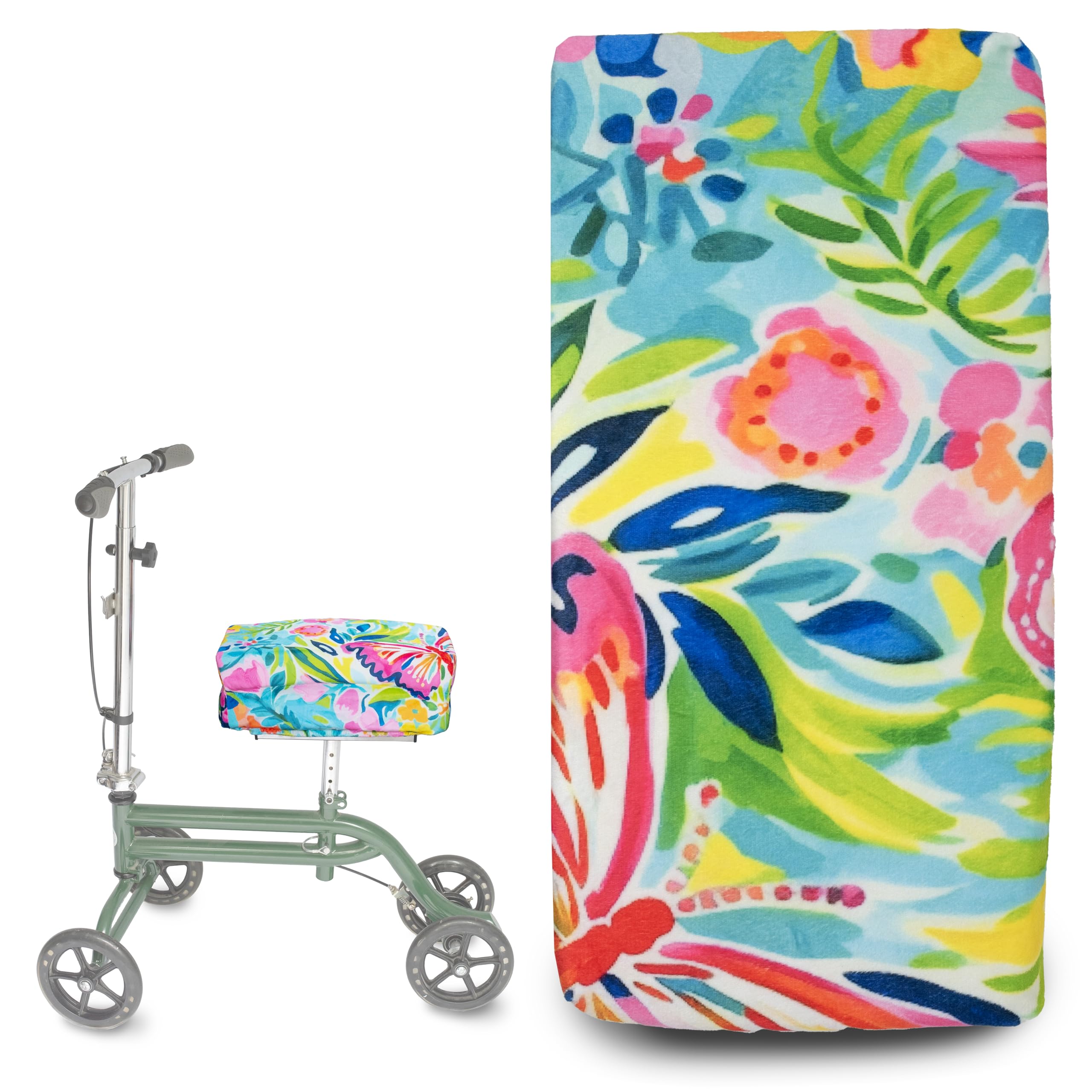 Top Glides Special Edition Memory Foam Knee Walker Pads (Painted Butterflies)