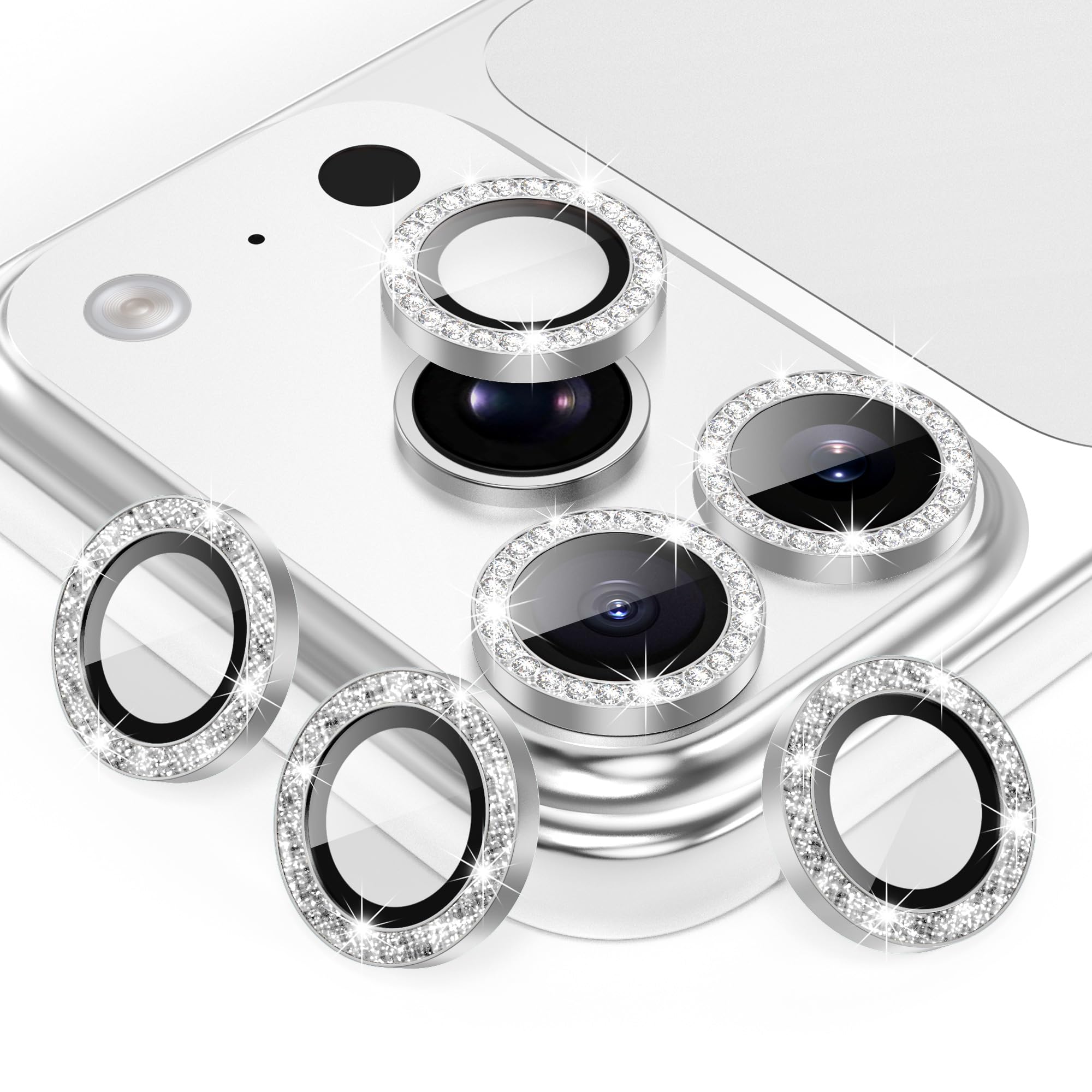AGVEE 3+3 6 Pack for iPhone 17 Pro & Max Camera Lens Protector Cover