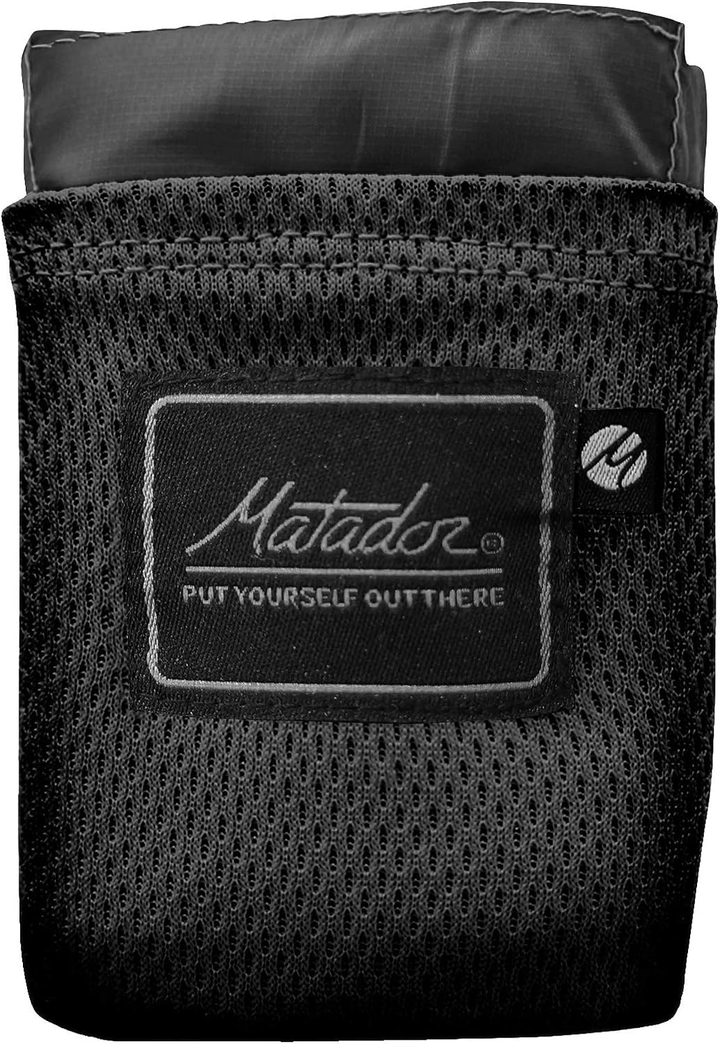 Matador Pocket Blanket New Version, Picnic, Beach, Hiking, Camping. Water Resistant with Built-in Ground Stakes (Black)