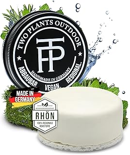 Biologisch abbaubare Camping Seife 2-in-1 | Outdoor Spül- & Waschmittel im Seifenstück mit Box | Für Reisen, Trekking & kaltes Wasser | Vegan & handgemacht