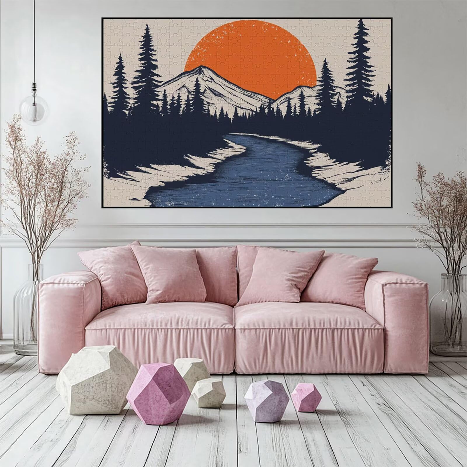 Puzzle 3000 elementów puzzle góry dla dorosłych księżyc 122 x 81 cm Unikalne rzemiosło klasyczne 3D drewniane układanka do rodzinnych gier aktywnych, układanka do samodzielnego wykonania nawet do