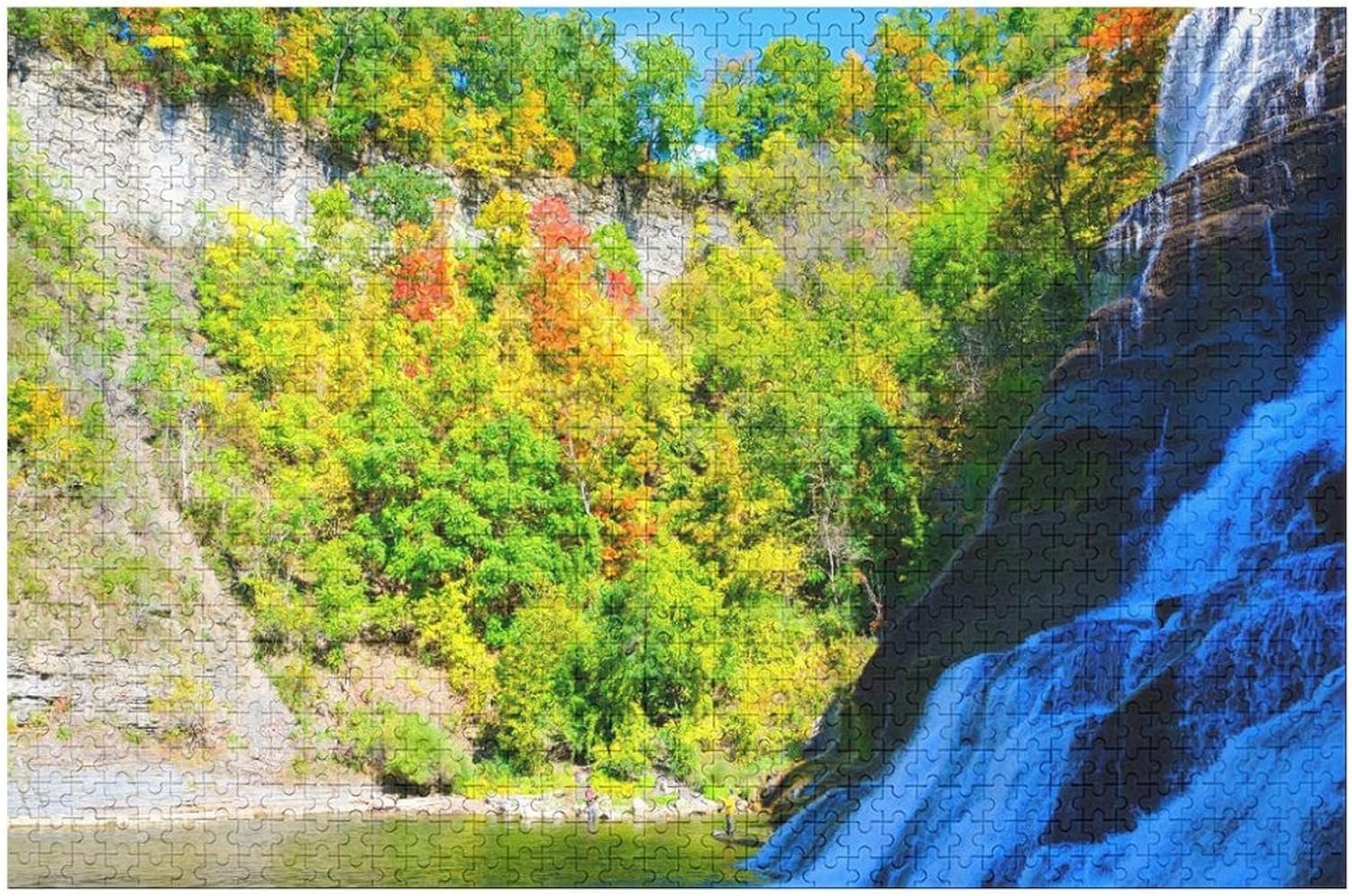 Educational Intellectual Waterfall trees, Adults 2000 Piece Jigsaw Puzzle- Christmas 70x100CM