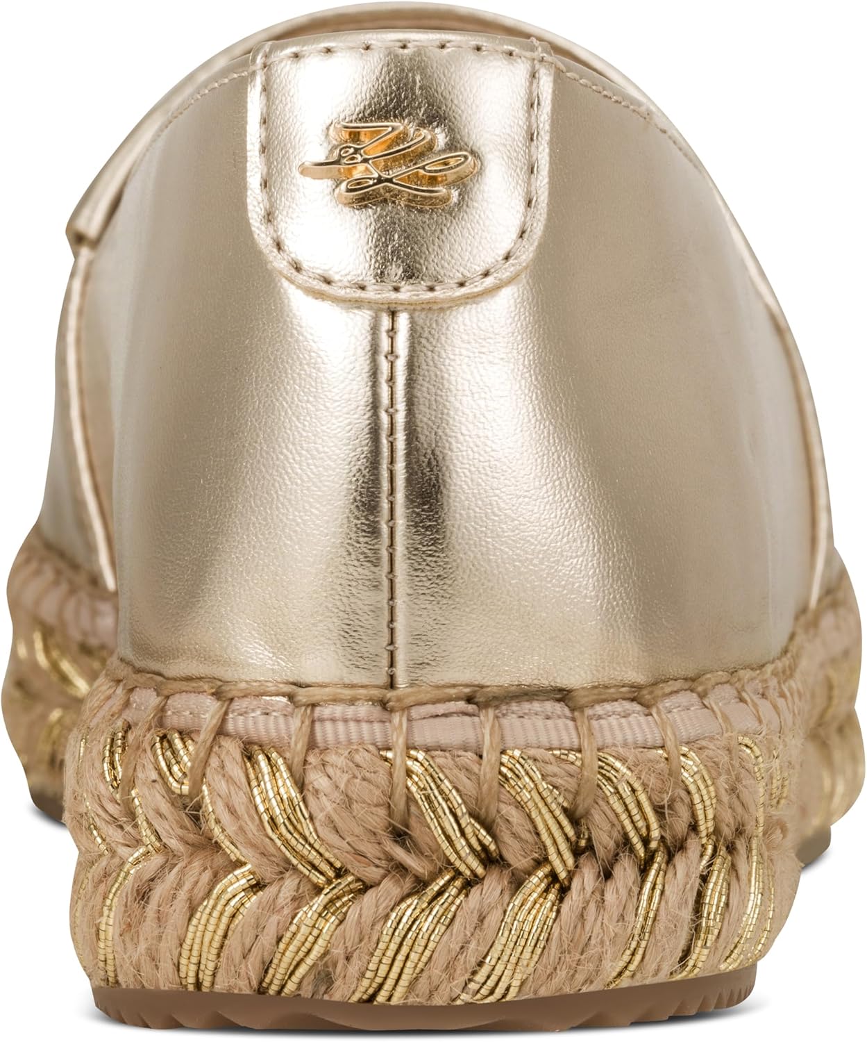 Karl Lagerfeld Women's Millicent Flat Espadrille Slip on Flat with Logo