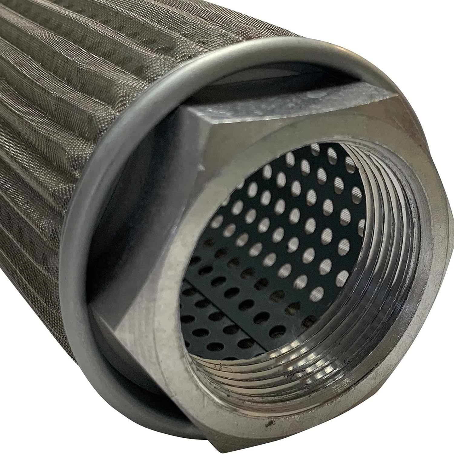 Air filter for regenerative blowers | Metal mesh | 2" Female Connection | Filter for Vacuum Pumps | Filtro de aire para Blowers regenerativos | Side channel filter for blower