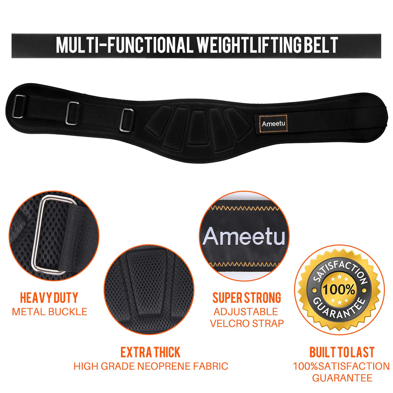 Buy Ameetu Weight Lifting Belt for Men and Women Adjustable Durable