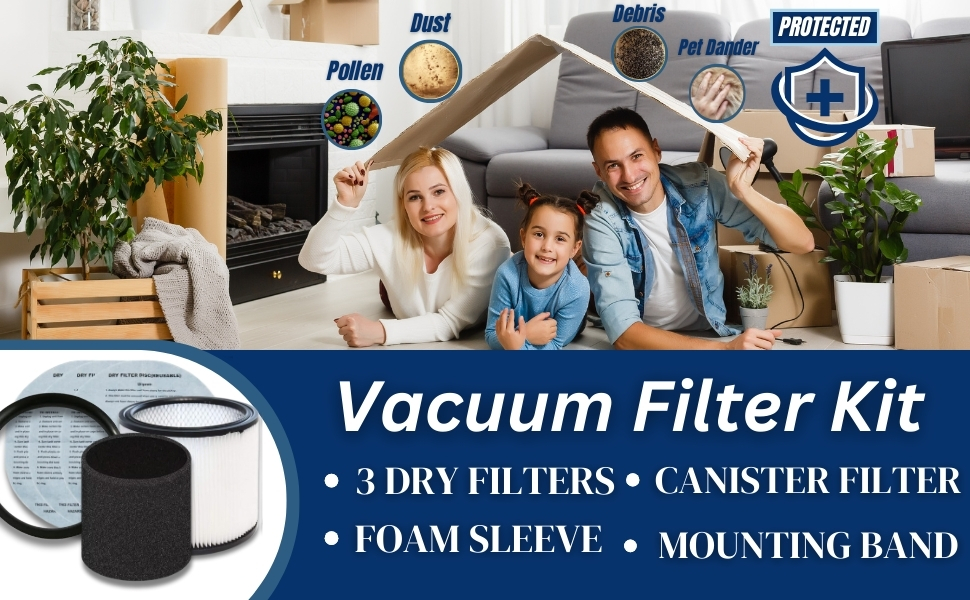 ALL PARTS ETC. Foam Sleeve for Shop Vac 90585, Washable Foam