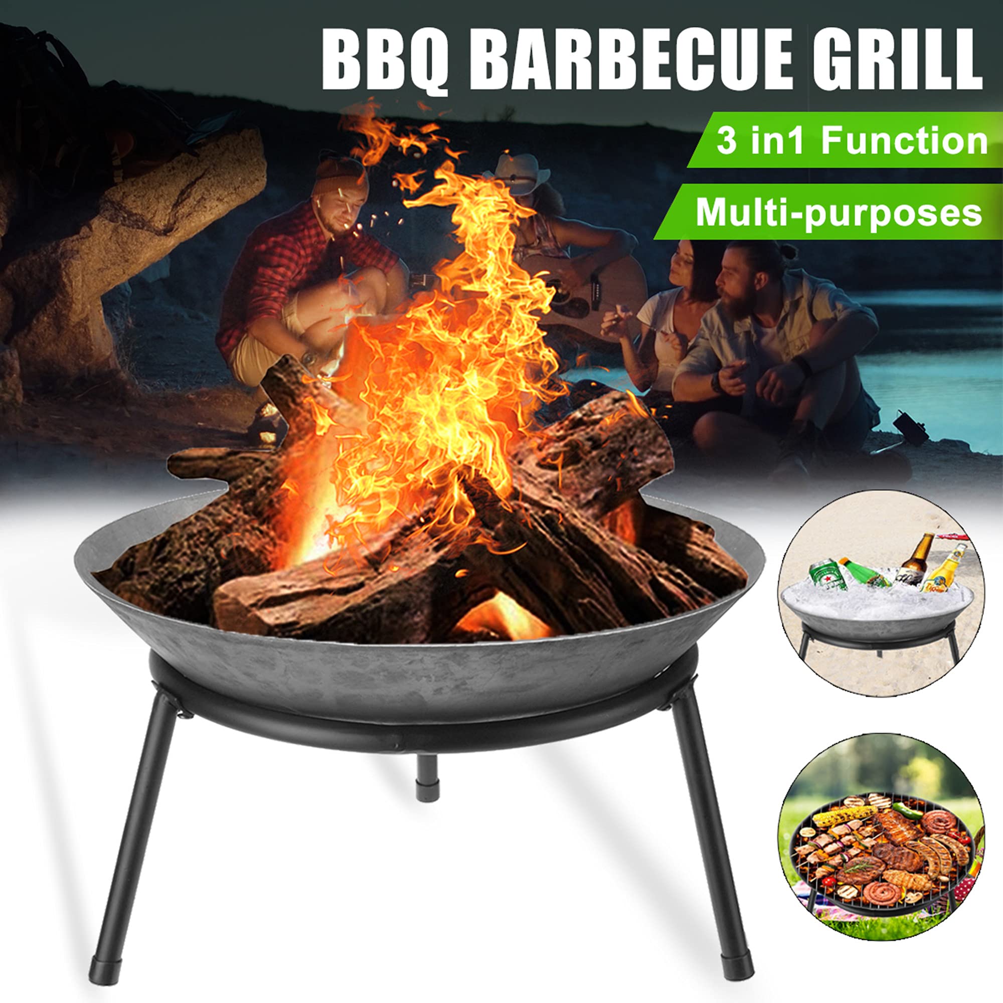 Amazon.com : Fire Pit Outdoor Fire Pits & Bowls, Cast Iron Brazier