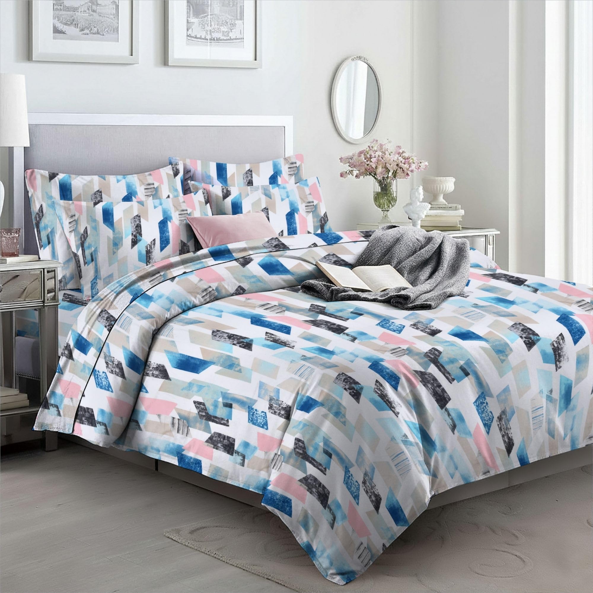 EverSoft Bedding Single Duvet Cover Set with Pillowcase Soft Brushed Floral Bedding Set, Printed Quilt Cover, Easy Care, Comfortable Durable Bed Linen UK