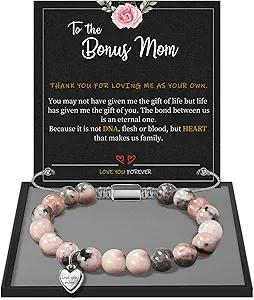 Stocking Stuffers for Teens, Christmas Gifts for Mom from Daughter Beaded Bracelets for Women Teen Girl Gifts Adjustable Charm Link Bead Birthday Graduation Gift for Her Girlfriend Sister