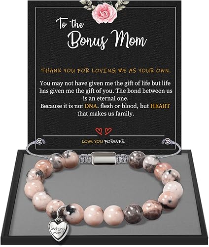 Stocking Stuffers for Teens, Christmas Gifts for Mom from Daughter Beaded Bracelets for Women Teen Girl Gifts Adjustable Charm Link Bead Birthday Graduation Gift for Her Girlfriend Sister